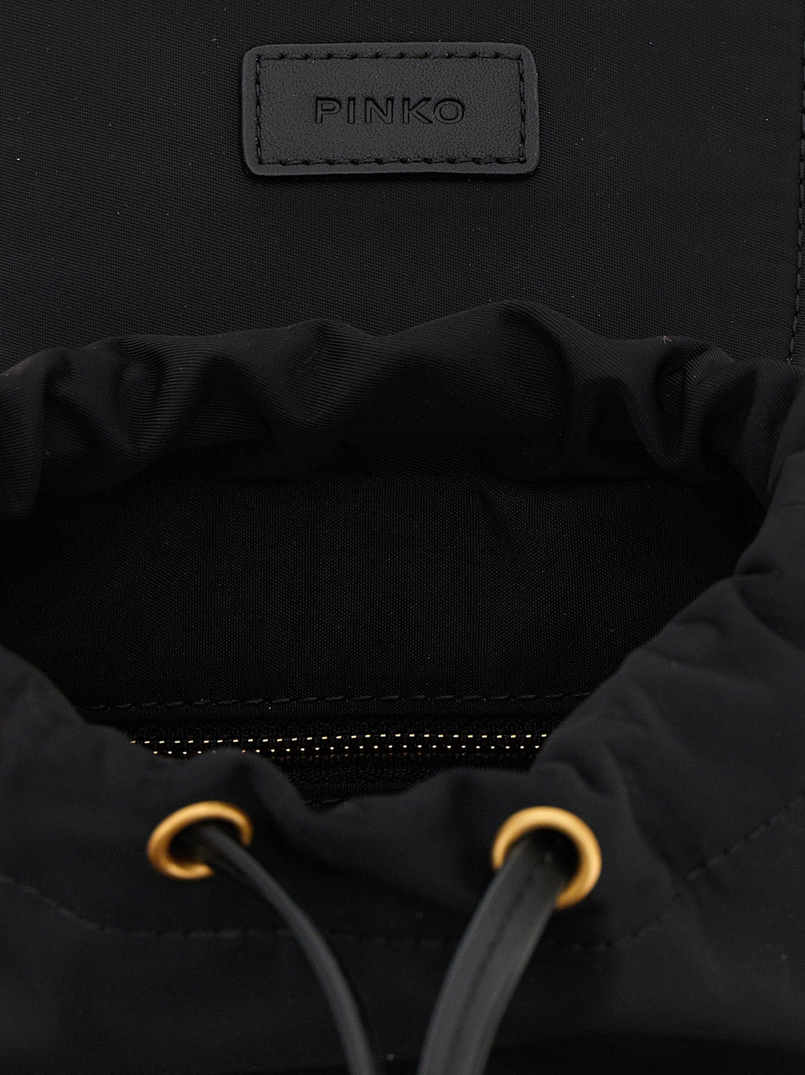 PINKO Black Polyamide Backpack - 4