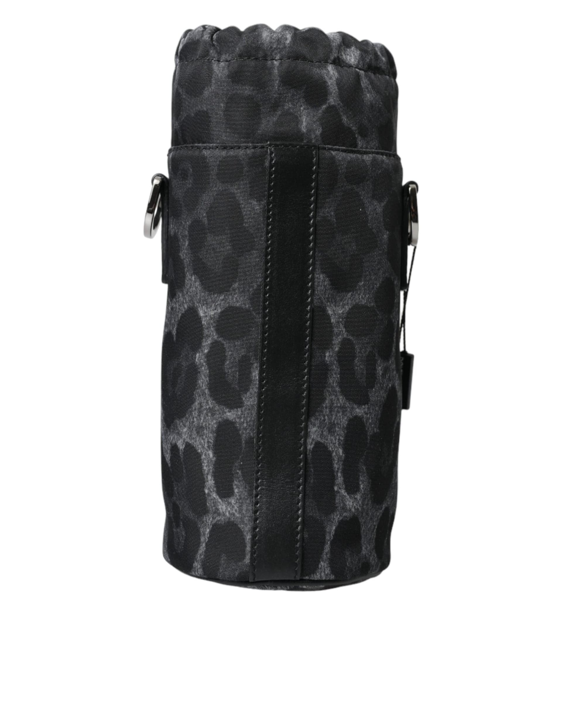 Dolce & Gabbana Black Leopard Round Slim Tote Bottle Cage Bag - 2