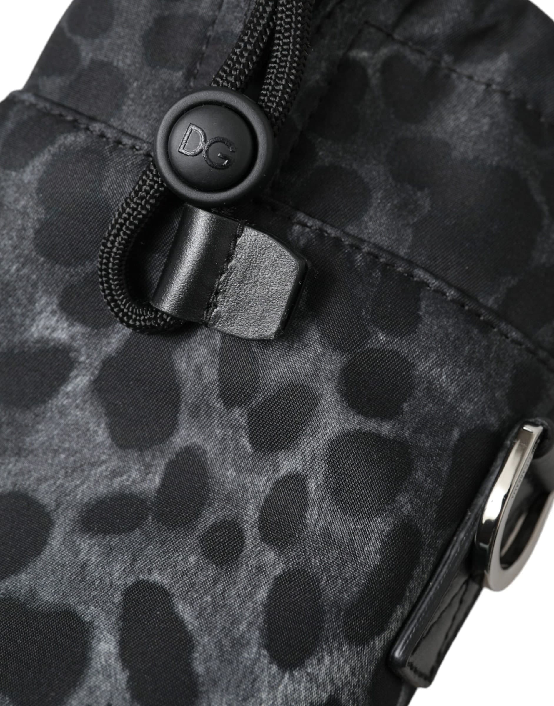 Dolce & Gabbana Black Leopard Round Slim Tote Bottle Cage Bag - 5