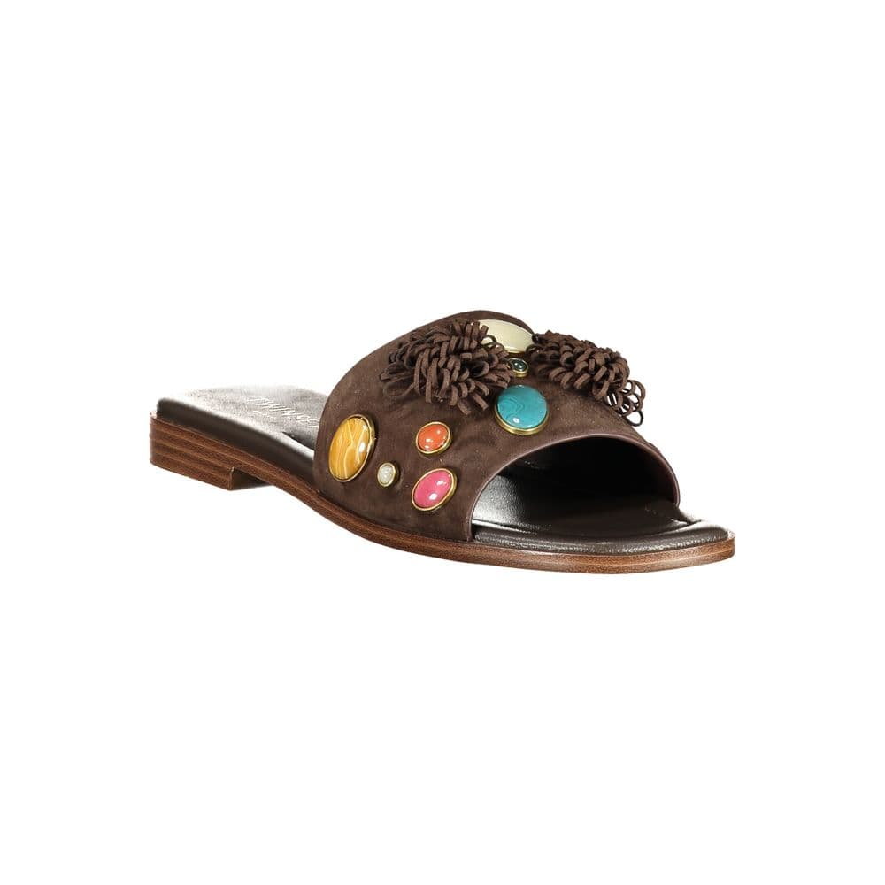 Twinset Marrone Leather Women Slipper - 2