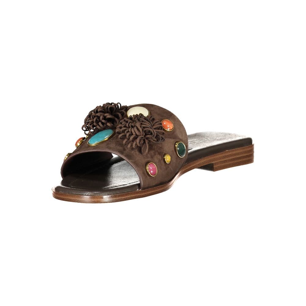 Twinset Marrone Leather Women Slipper - 3