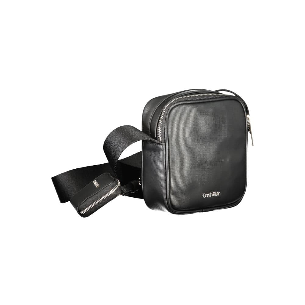 Calvin Klein Black Polyurethane Men Shoulder Bag - 3
