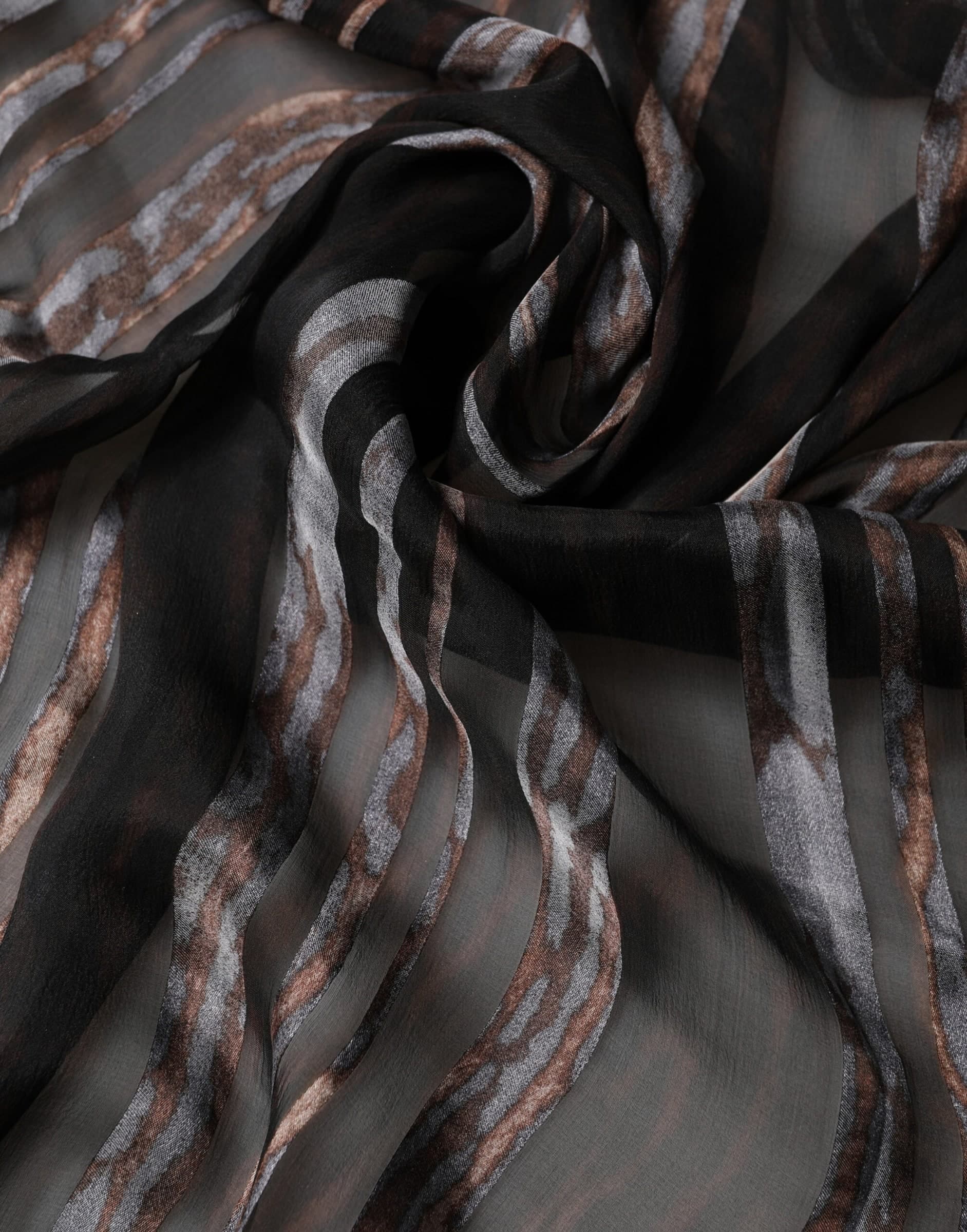 Dolce & Gabbana Black Stripes Silk Wrap Shawl Stole 193cm x 131cm Scarf - 2