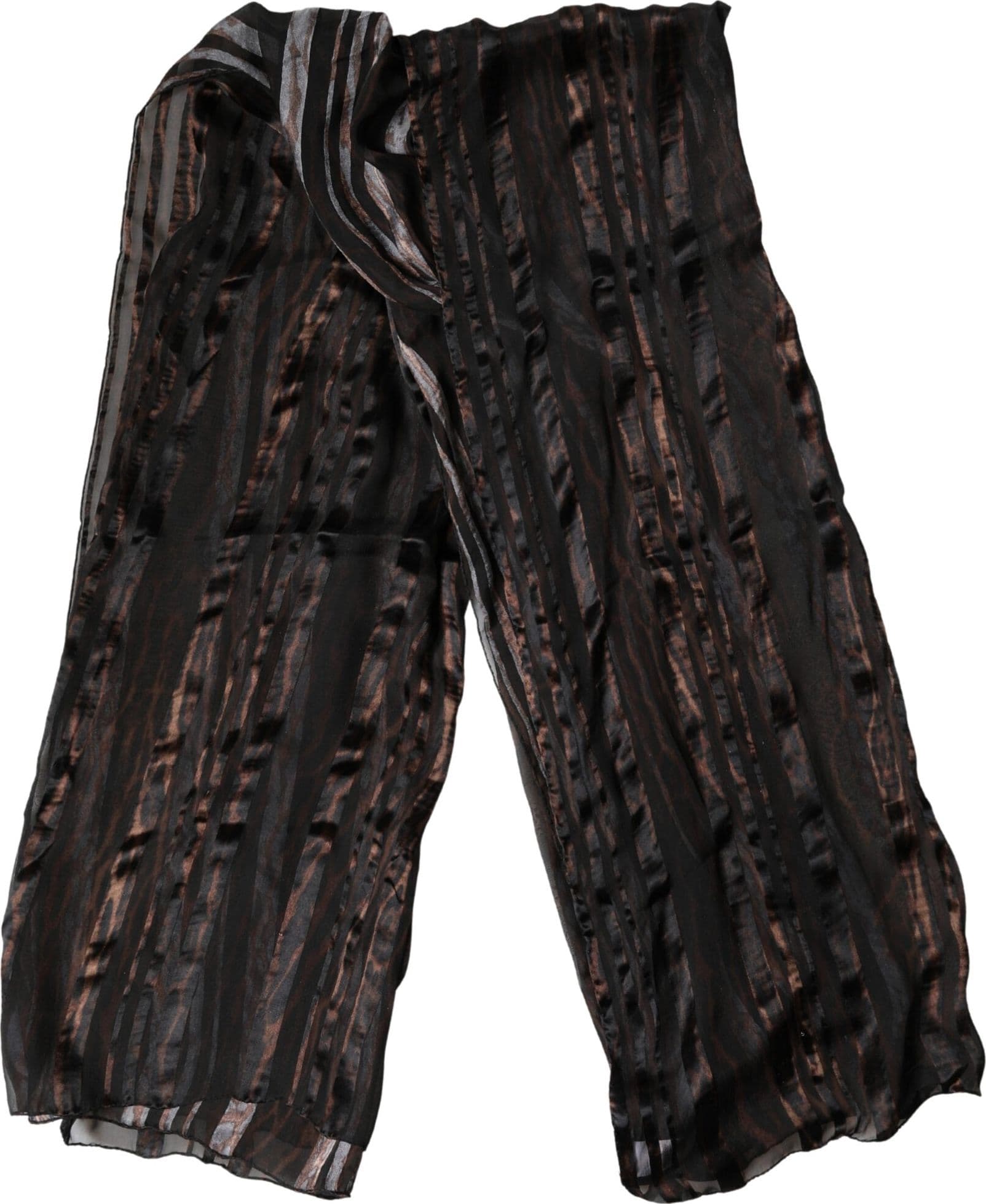 Dolce & Gabbana Black Stripes Silk Wrap Shawl Stole 193cm x 131cm Scarf - 4
