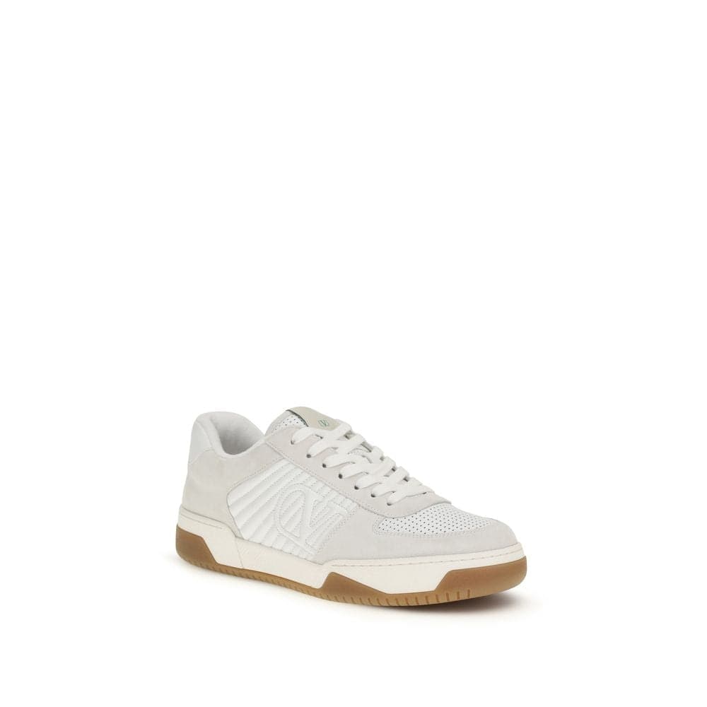 Valentino Garavani White Calf Leather Bos Taurus Athletic Sneakers - 2