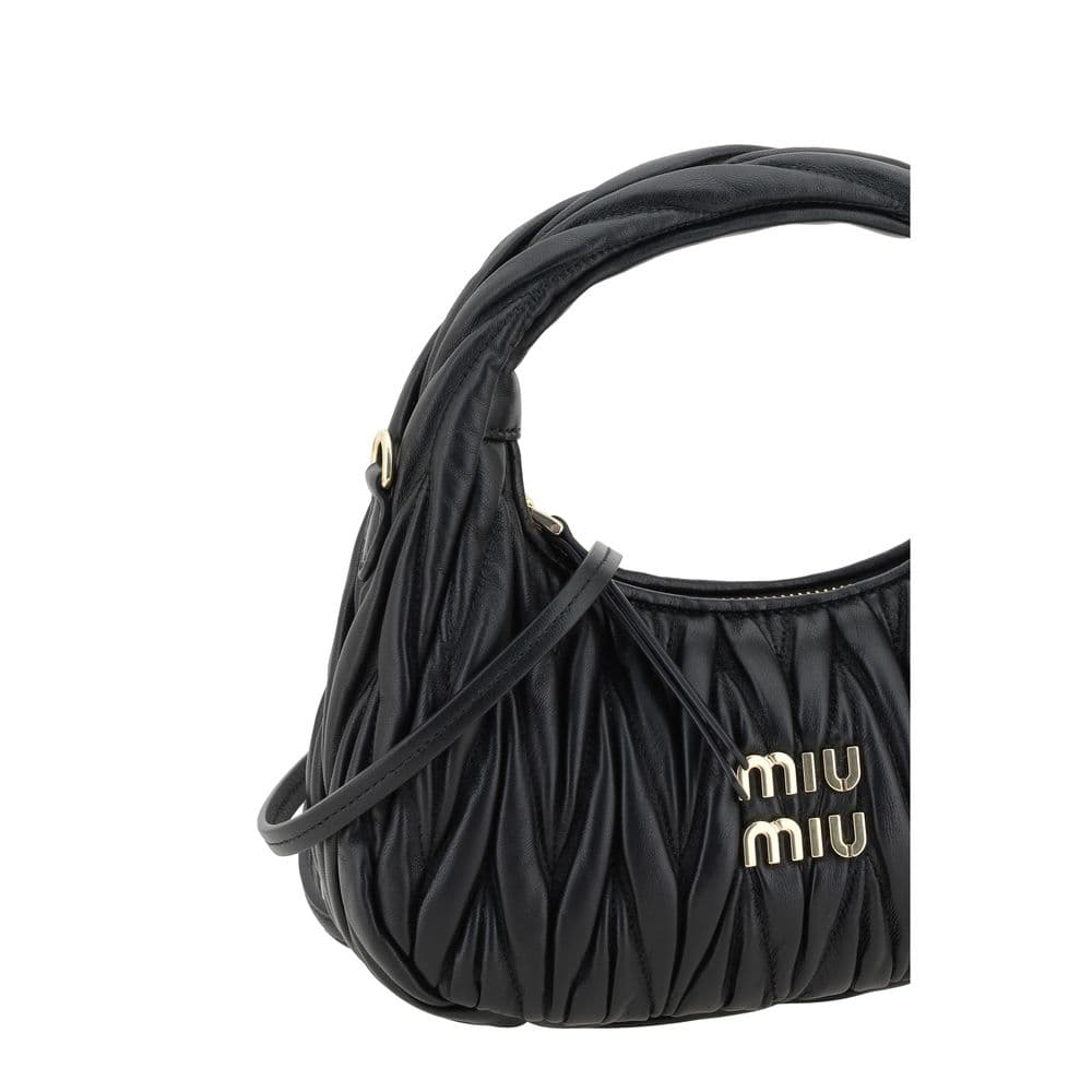 Miu Miu Black Lamb Ovis Aries Aries Handbag - 4