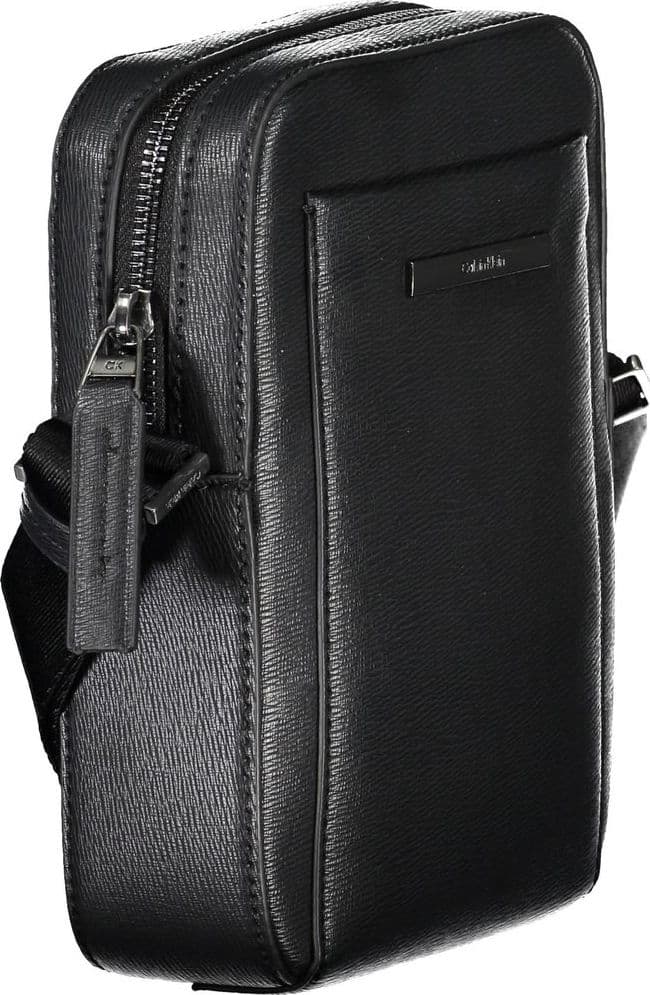 Calvin Klein Black Polyurethane Men Shoulder Bag - 3