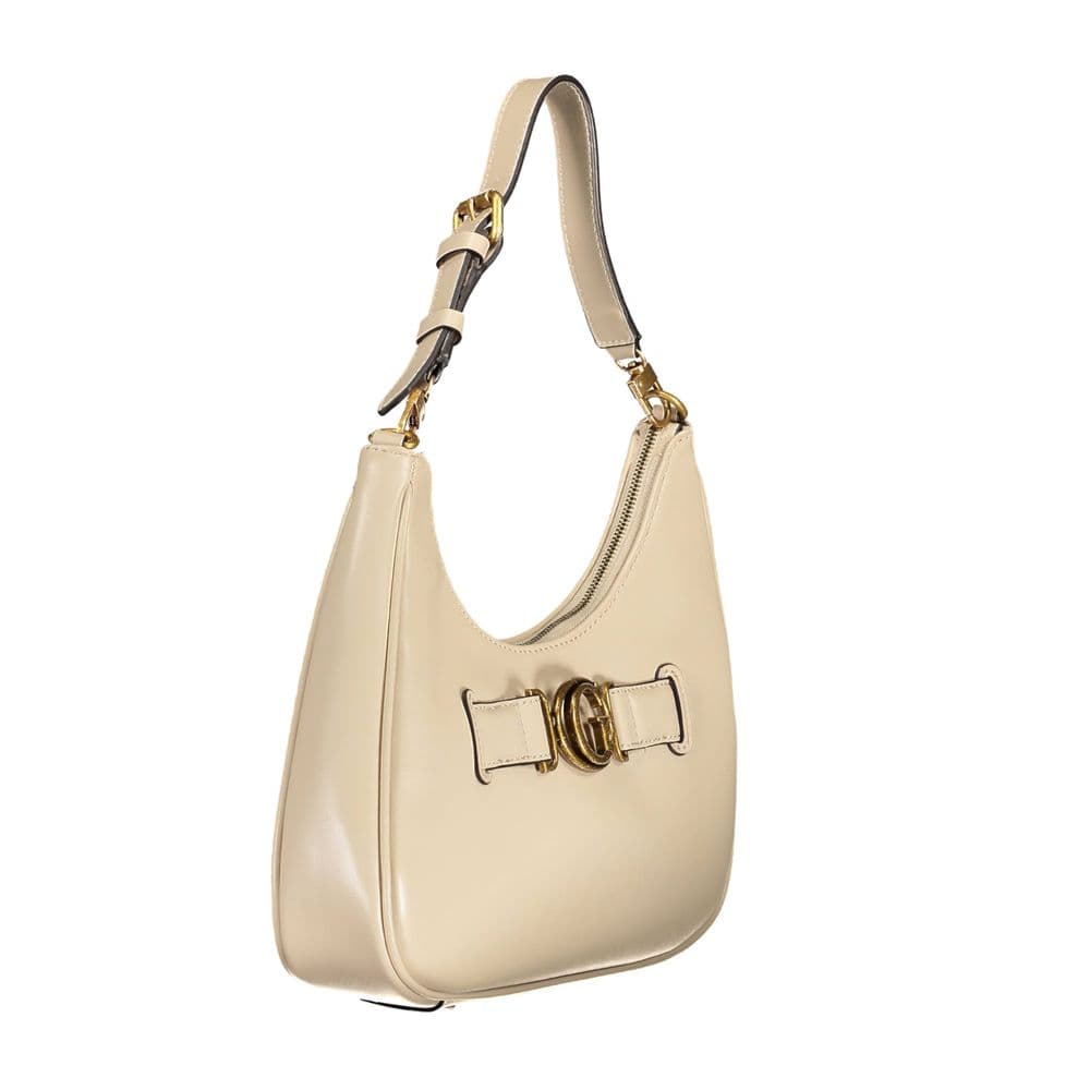 Guess Jeans Beige Polyurethane Women's Shoulder Bag - 3