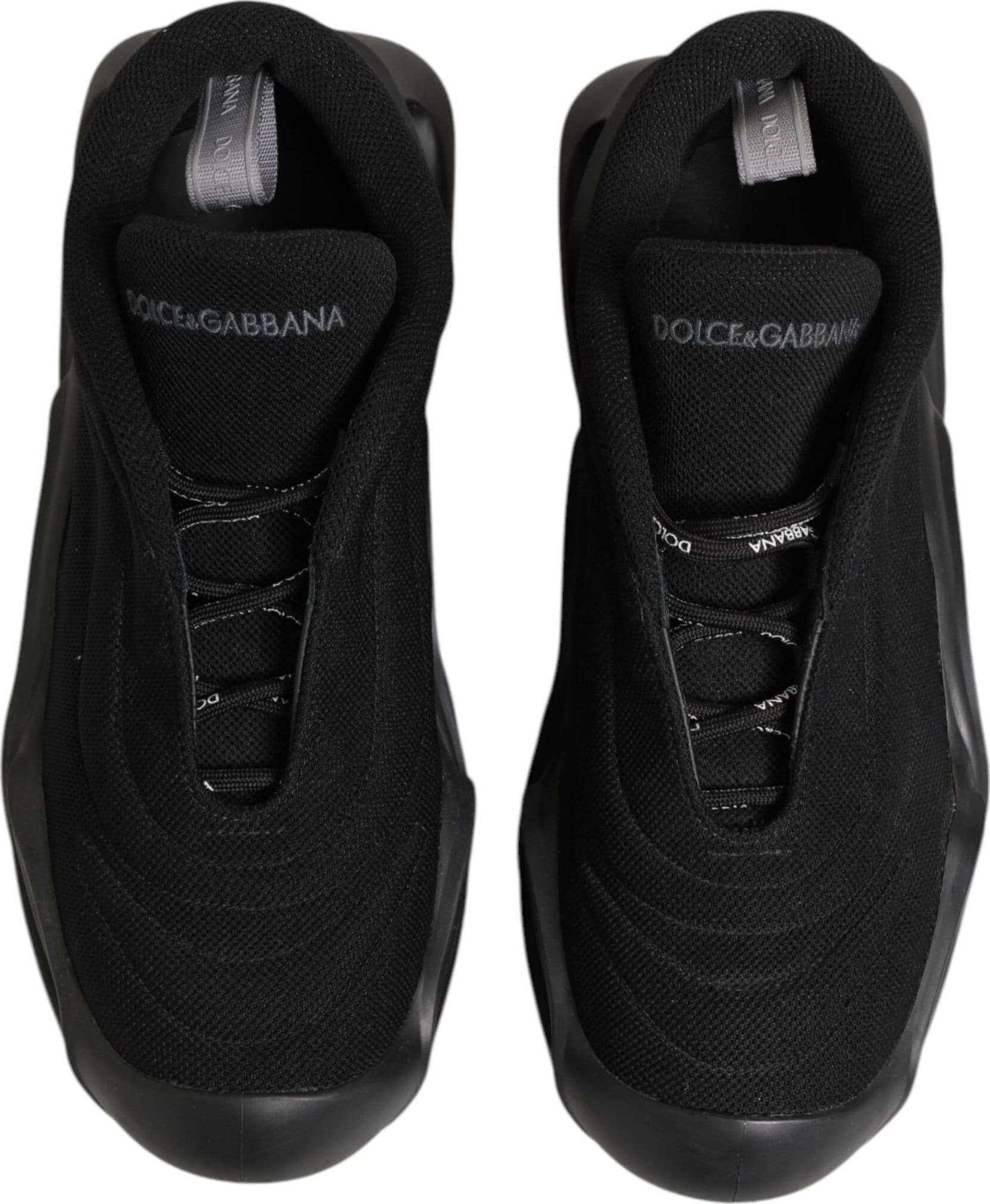 Dolce & Gabbana Black Lace Up Wave Low Top Men Sneaker Shoes - 2