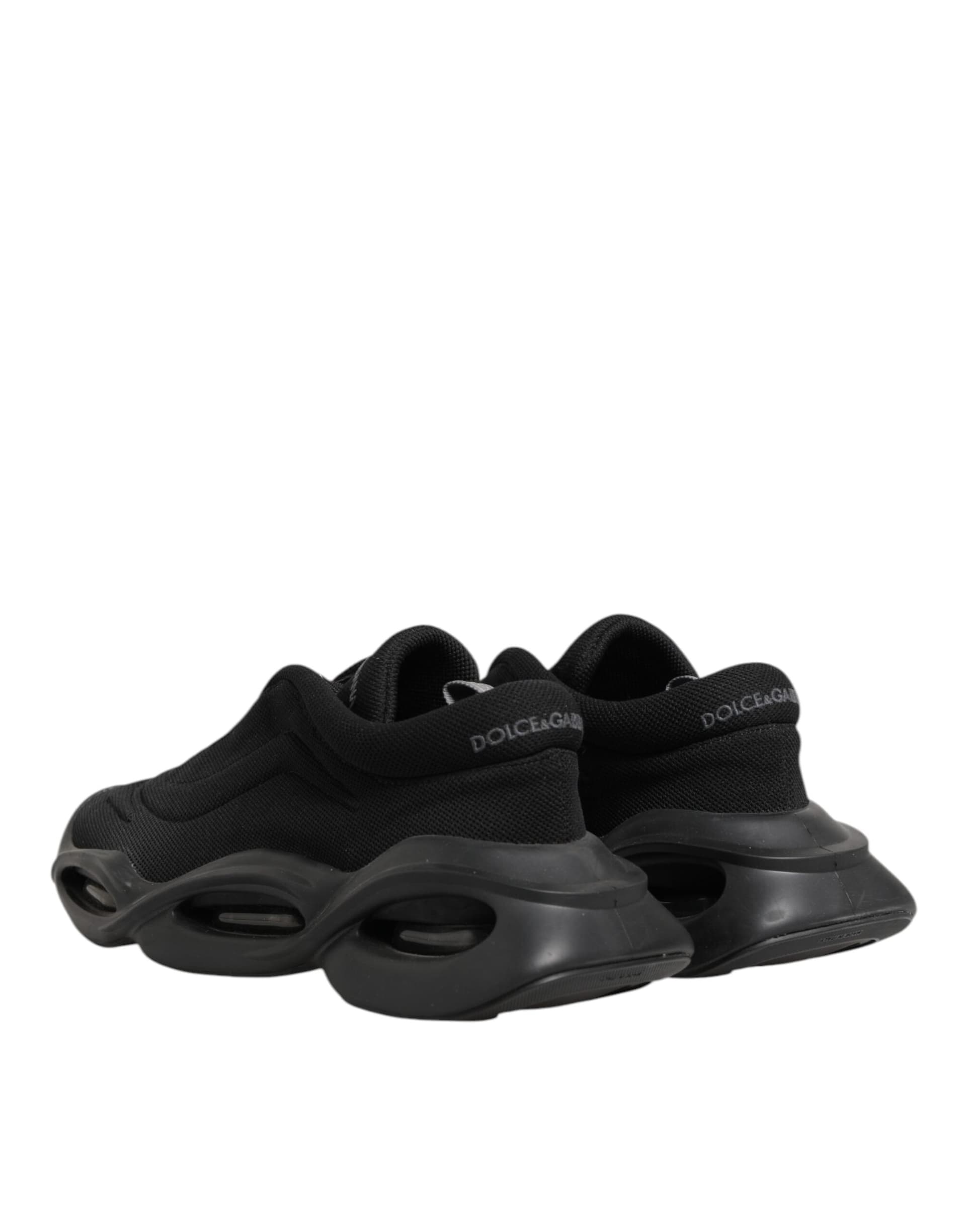 Dolce & Gabbana Black Lace Up Wave Low Top Men Sneaker Shoes - 4