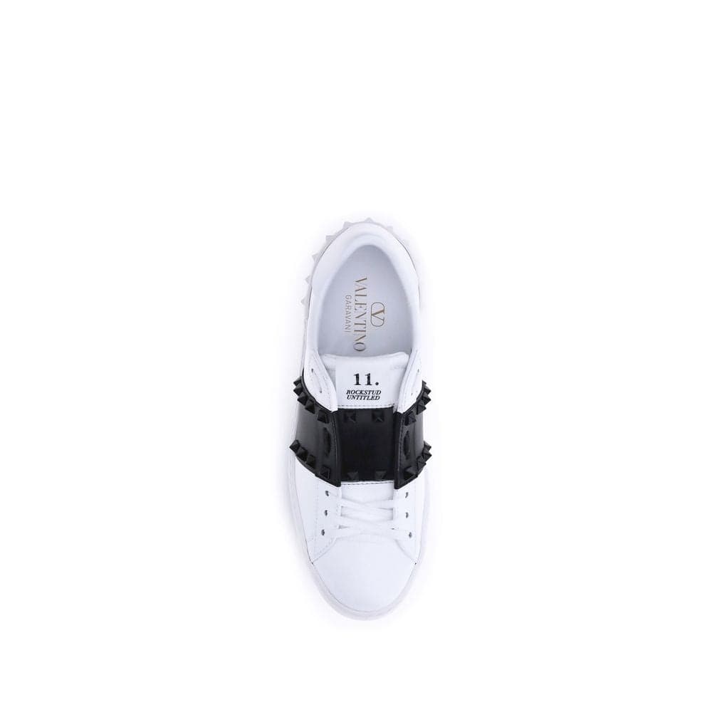 Valentino Garavani White Calf Leather Bos Taurus Low Top Sneakers - 4