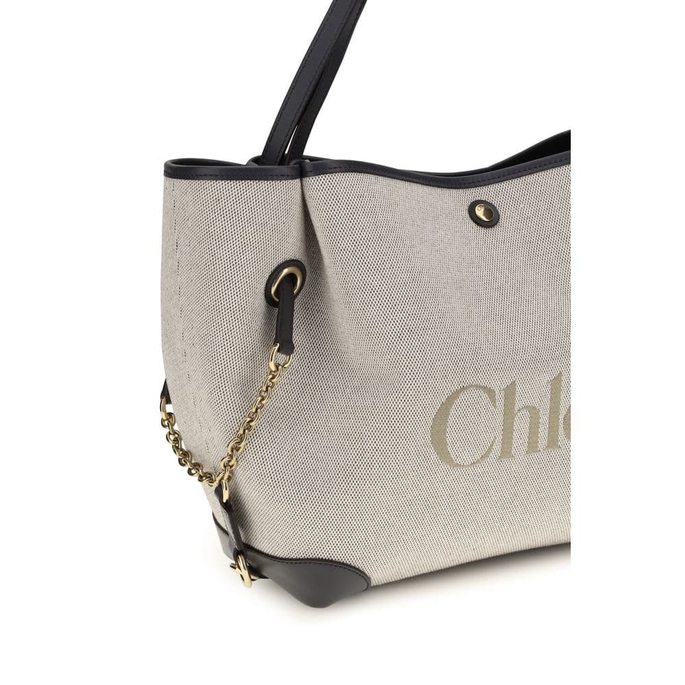 Chloé Gray Cotton Shoulder Bag - 4