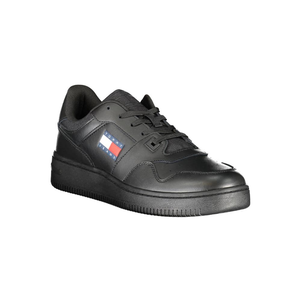 Tommy Hilfiger Black Leather Men's Sneaker - 2