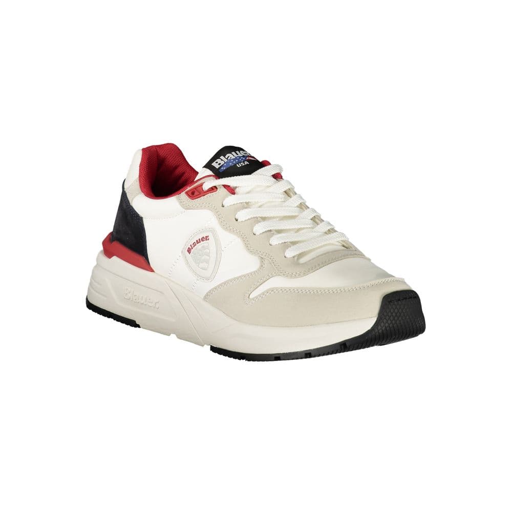 Blauer White Polyurethane Men Sneaker - 2