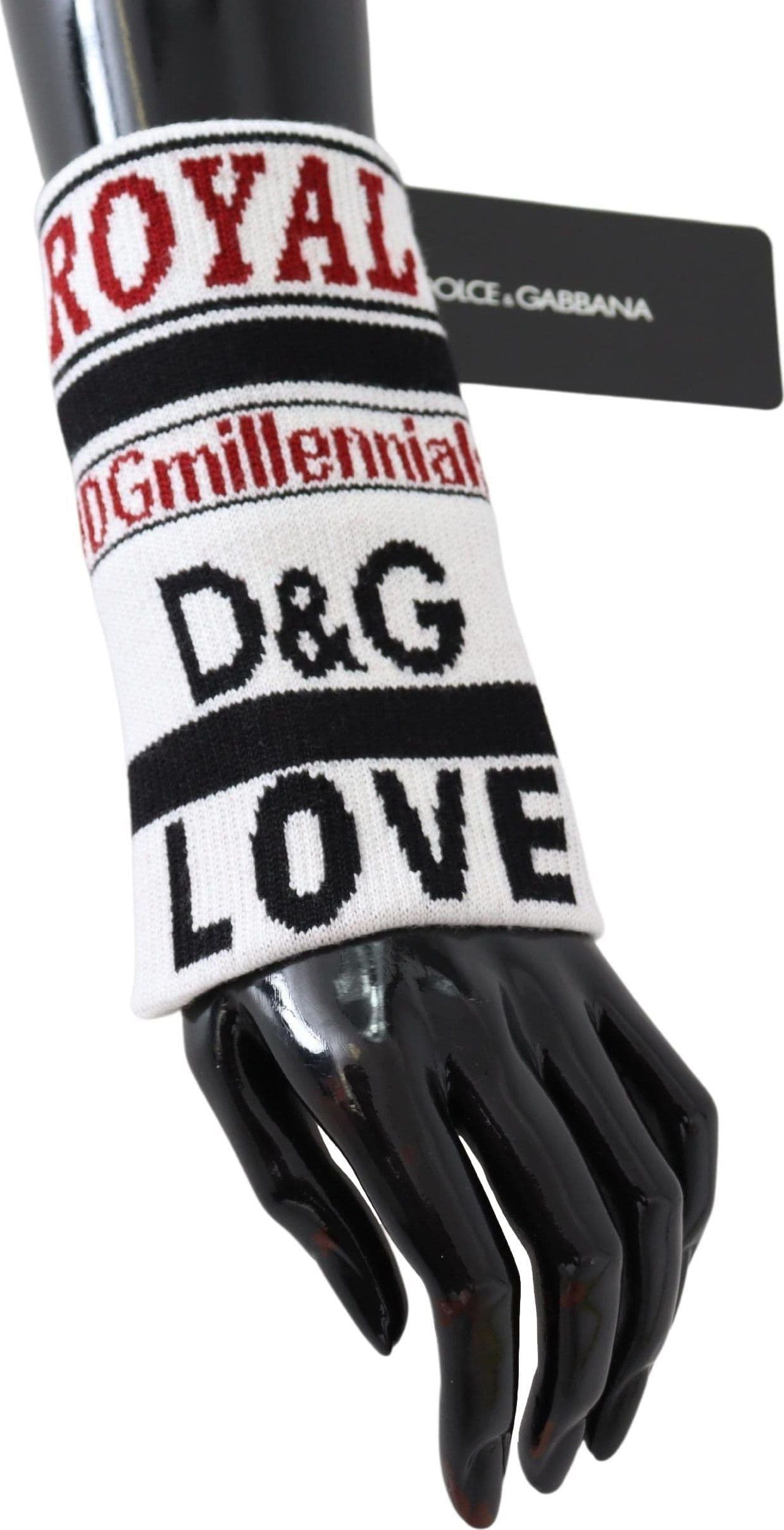 Dolce & Gabbana Multicolor Wool Knit D&G Love Wristband Wrap - 5