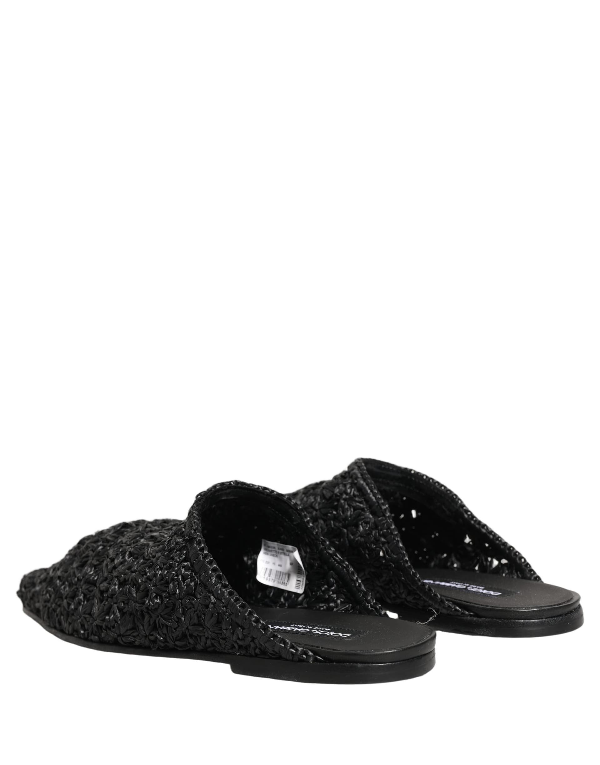 Dolce & Gabbana Black Mules Slides Slippers Men Flats Shoes - 3