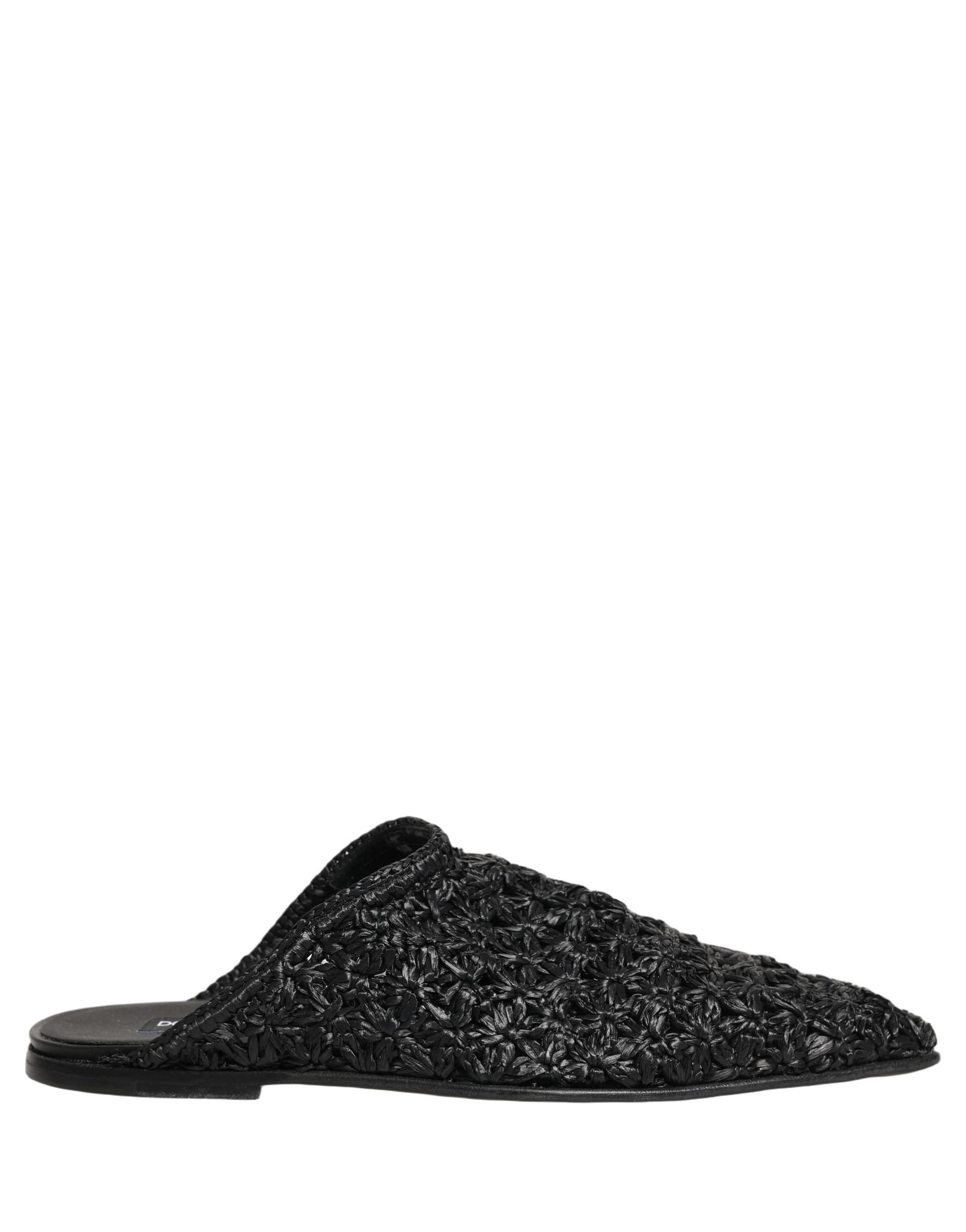 Dolce & Gabbana Black Mules Slides Slippers Men Flats Shoes - 5
