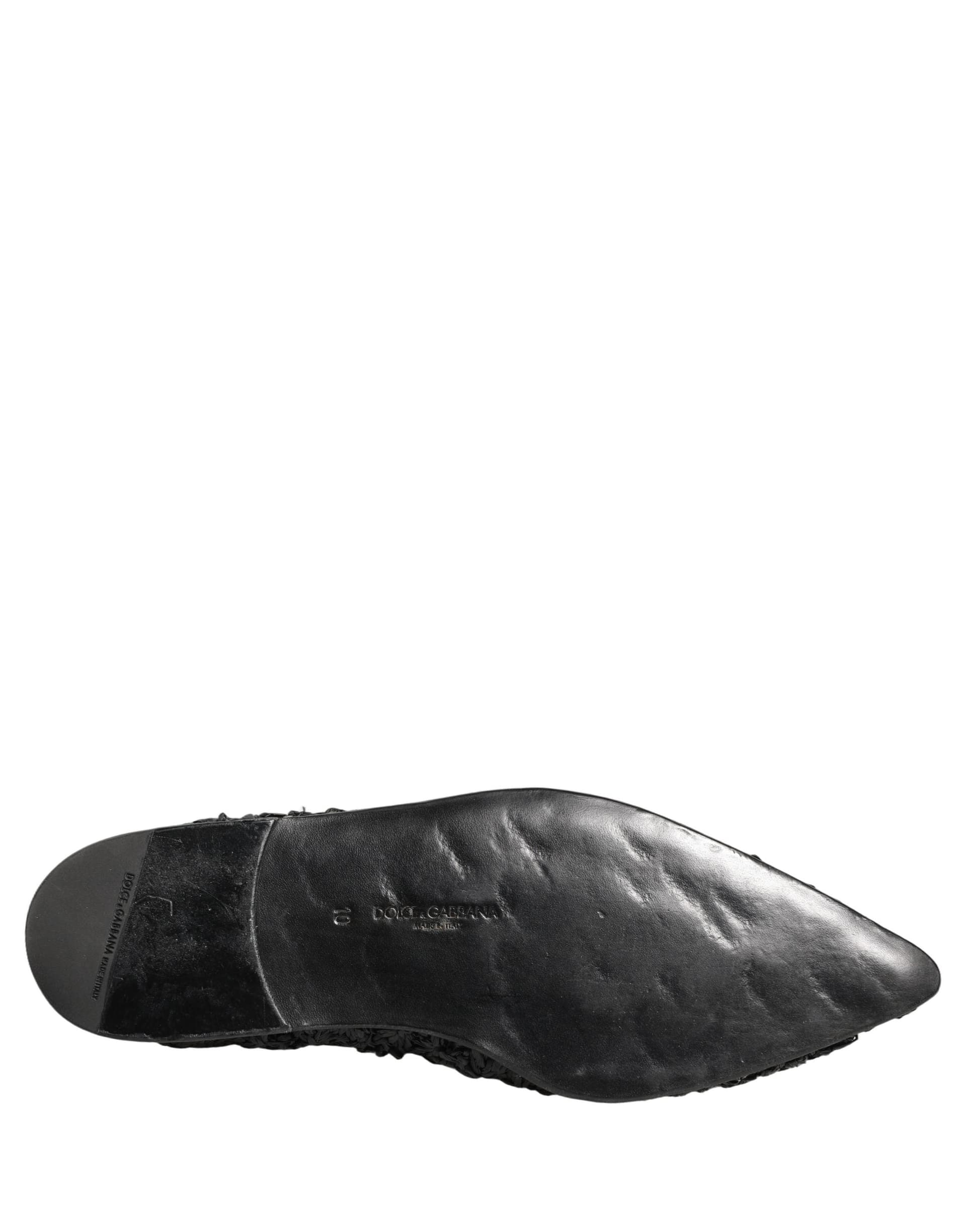 Dolce & Gabbana Black Mules Slides Slippers Men Flats Shoes - 7