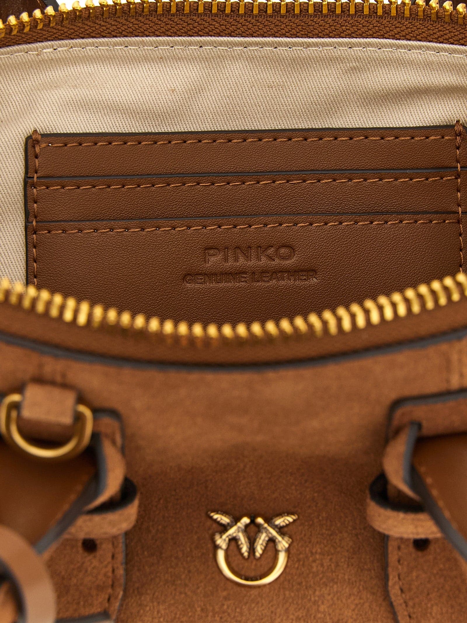 PINKO Brown Cowhide Shoulder Bag - 4