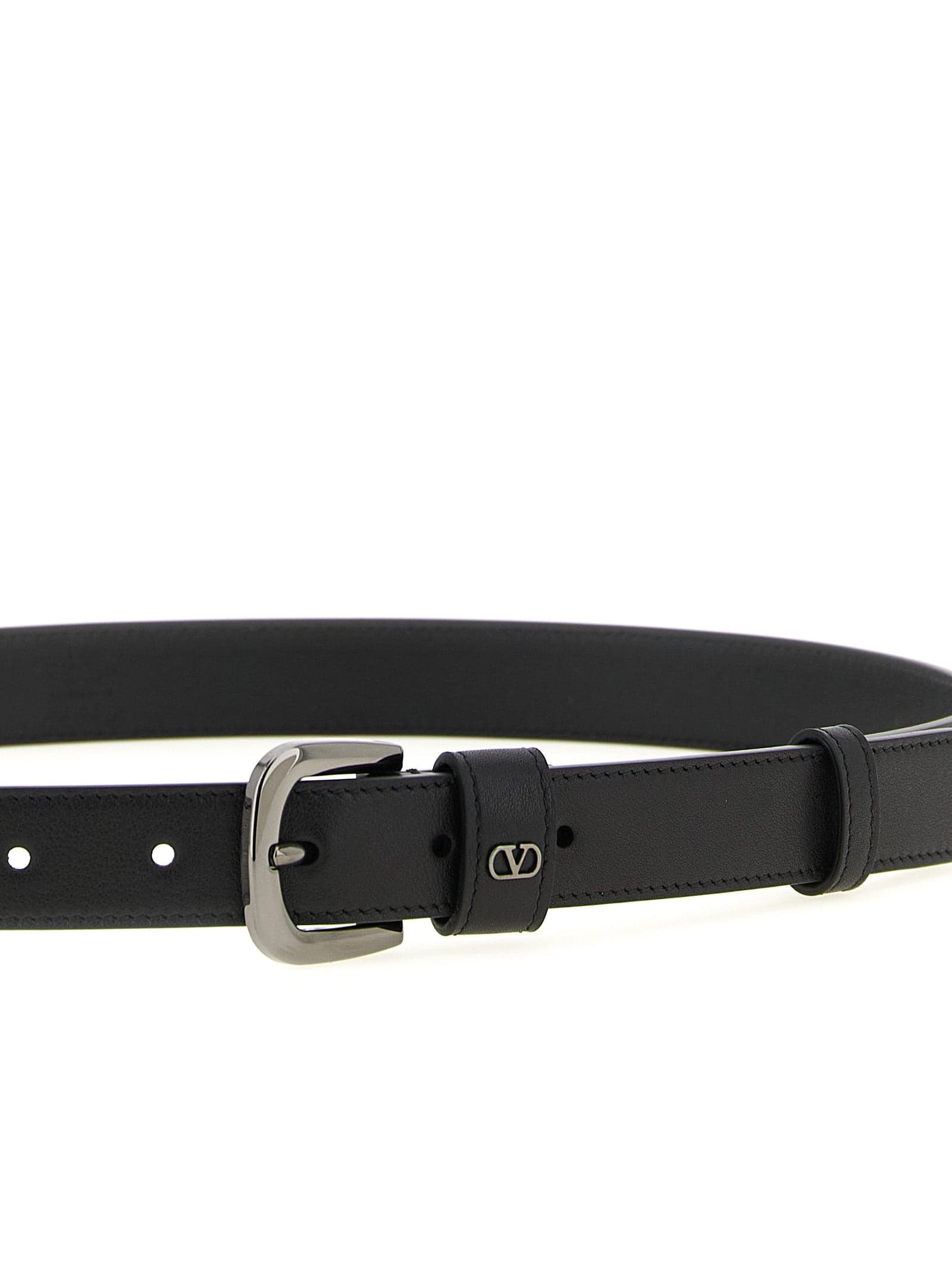 Valentino Garavani Black Calfskin Regular Belt - 3