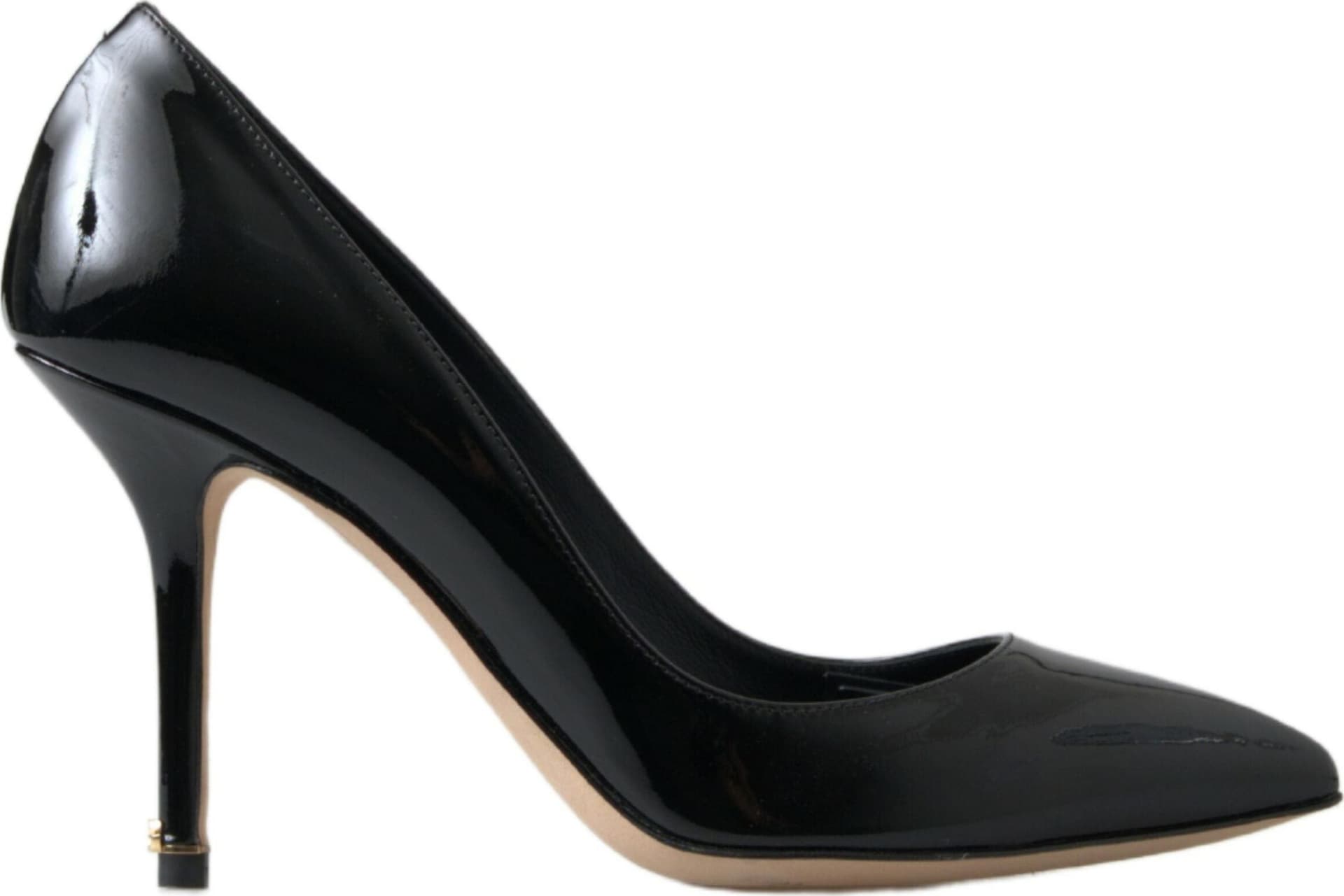Dolce & Gabbana Black Patent Leather High Heels Pumps Shoes - 4