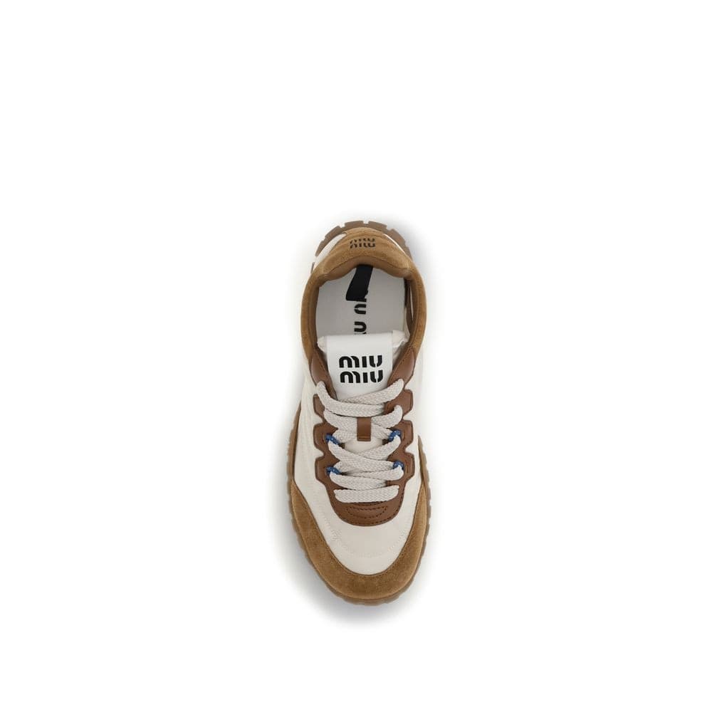 Miu Miu Beige Polyamide Athletic Sneakers - 4