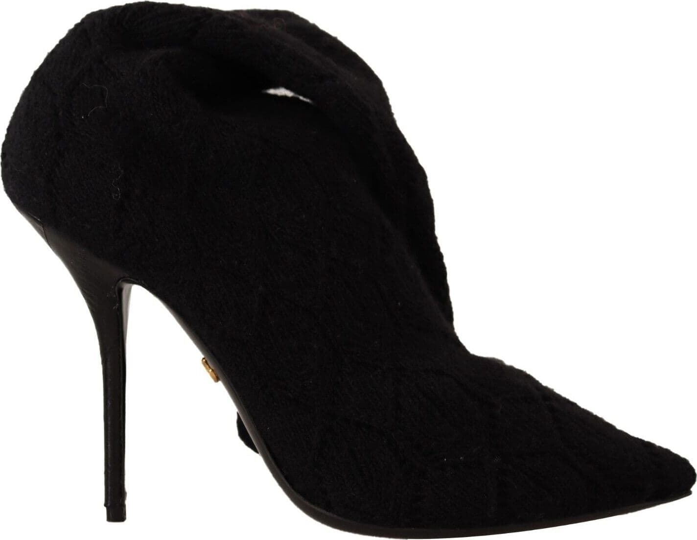 Dolce & Gabbana Black Stretch Socks Knee High Booties Shoes - 5