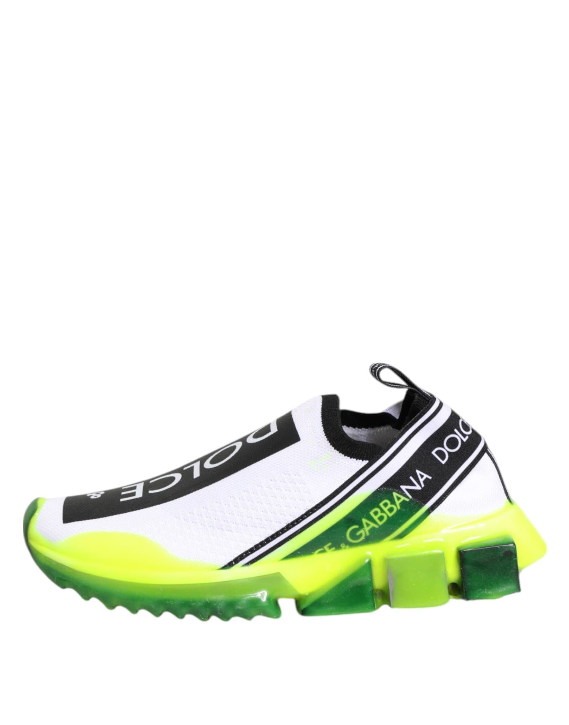 Dolce & Gabbana Black White Slip On Sorrento Sneakers Shoes - 4
