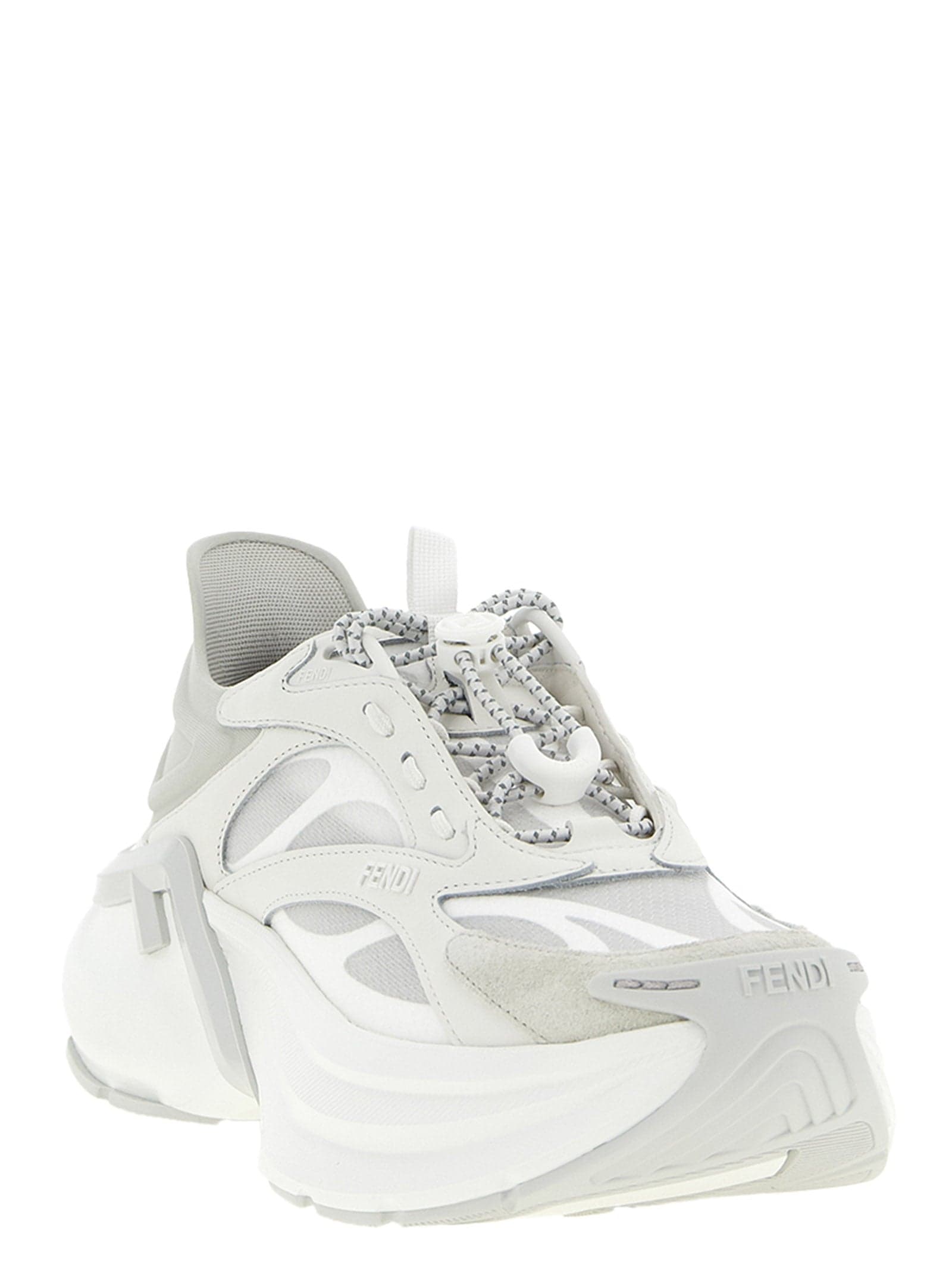 Fendi Gray Calfskin Athletic Sneakers - 2