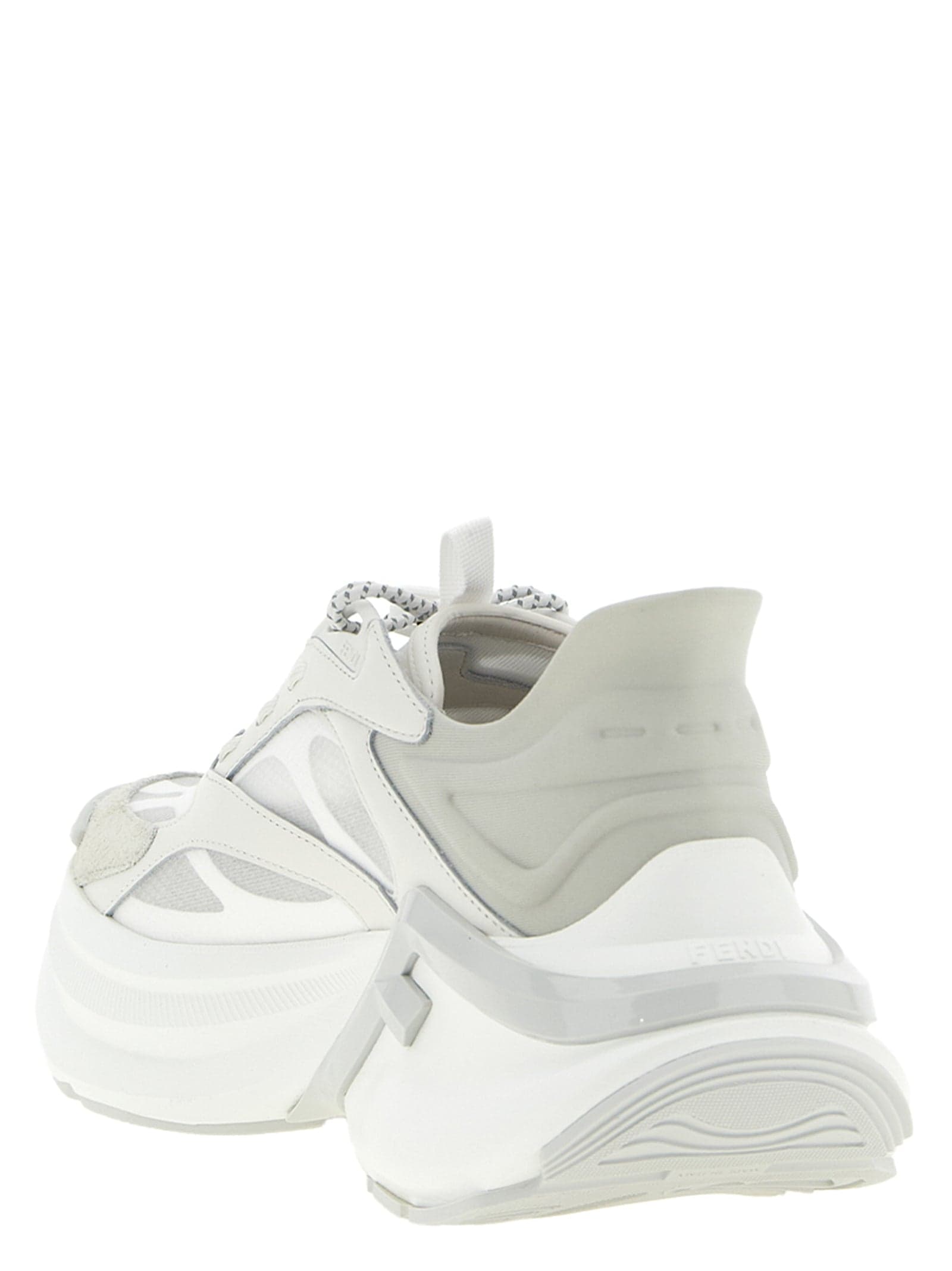 Fendi Gray Calfskin Athletic Sneakers - 3