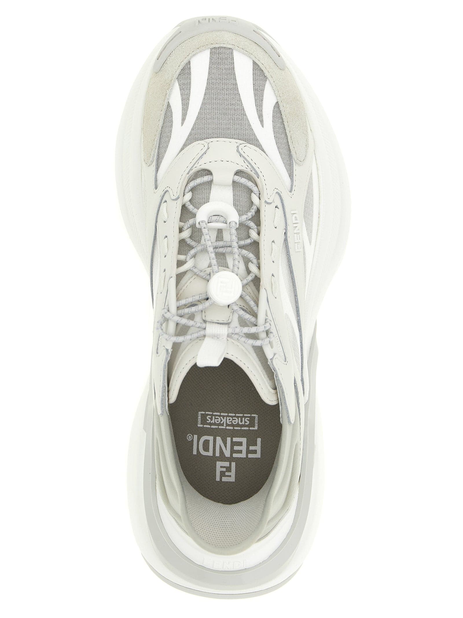 Fendi Gray Calfskin Athletic Sneakers - 4