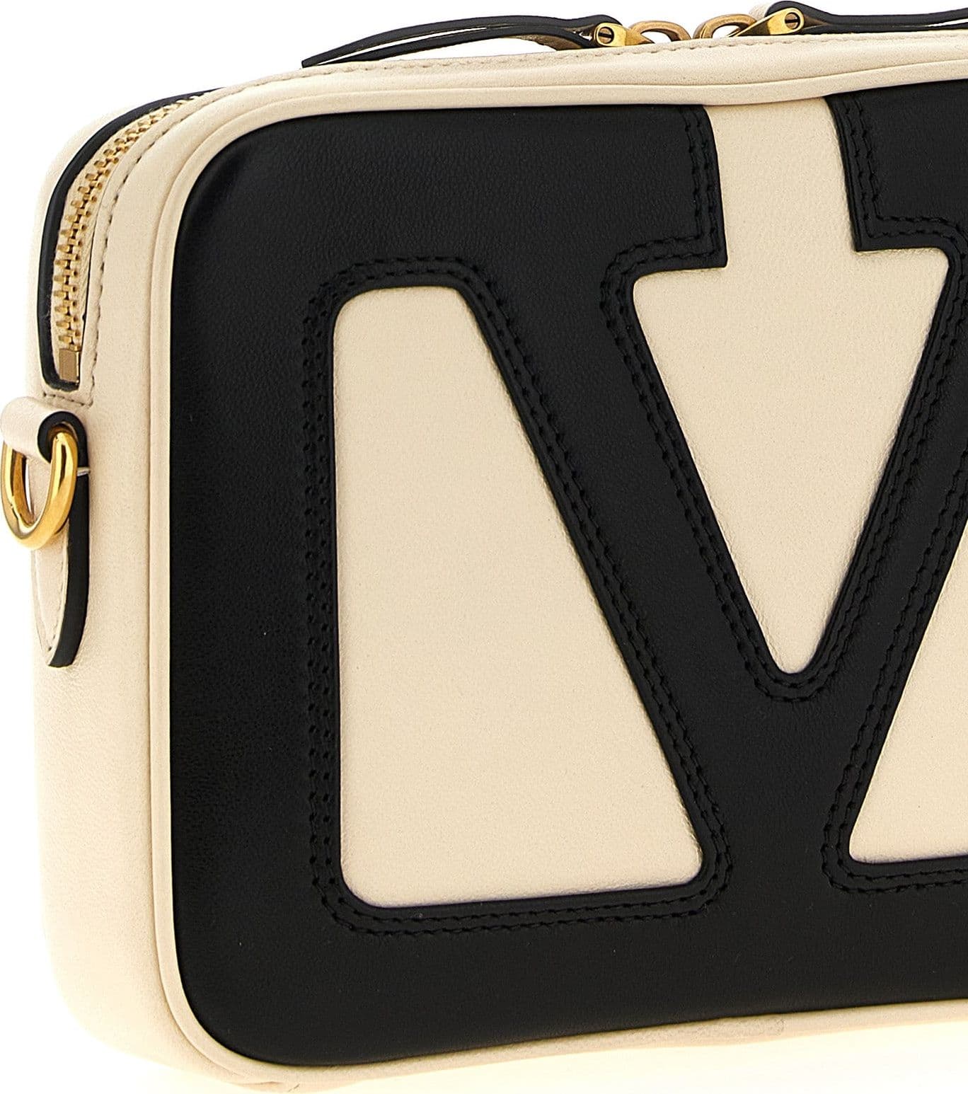 Valentino Garavani Bicolor Lamb Leather Crossbody Bag - 4