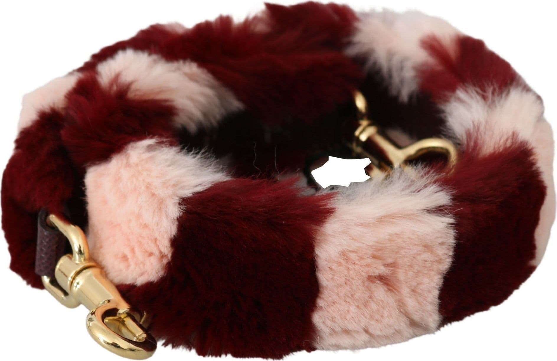 Dolce & Gabbana Pink Red Lapin Fur Accessory Shoulder Strap - 3
