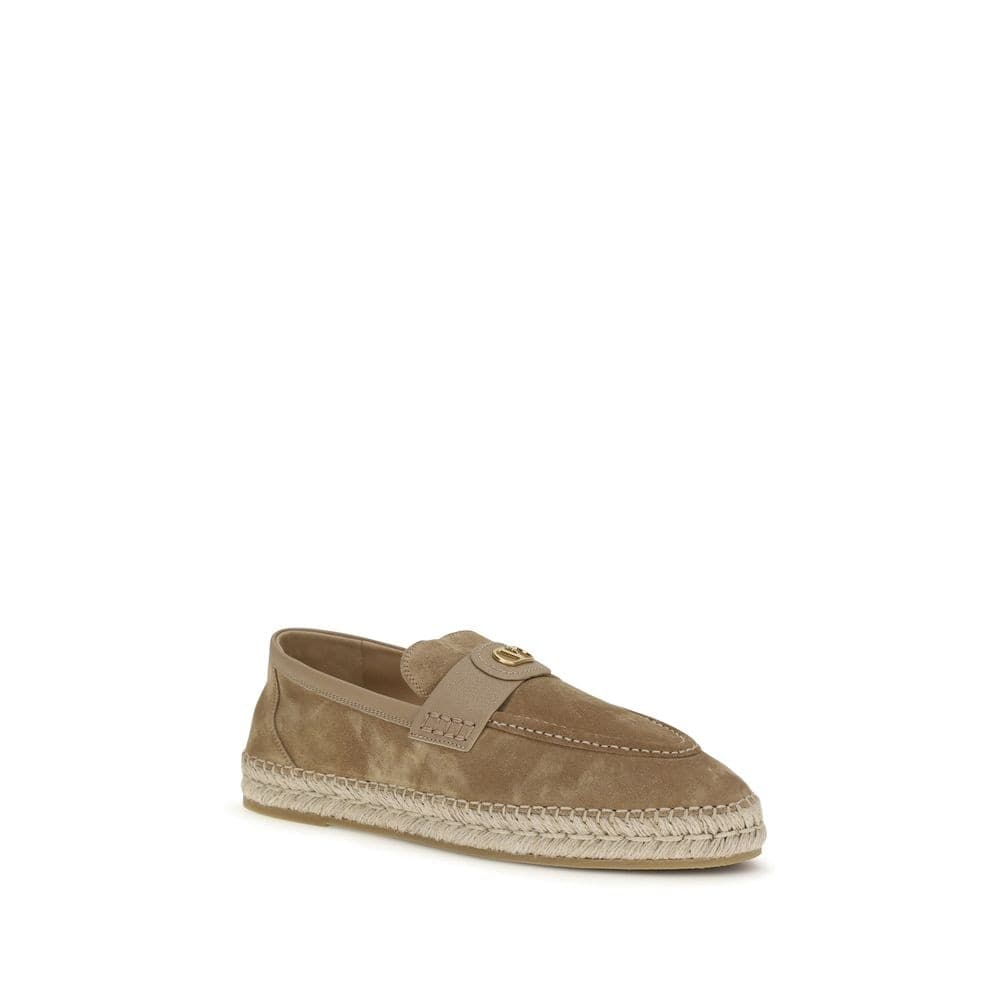 Valentino Garavani Beige Calf Leather Bos Taurus Espadrilles - 2