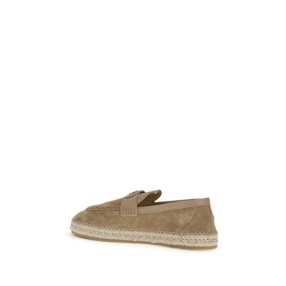 Valentino Garavani Beige Calf Leather Bos Taurus Espadrilles - 3