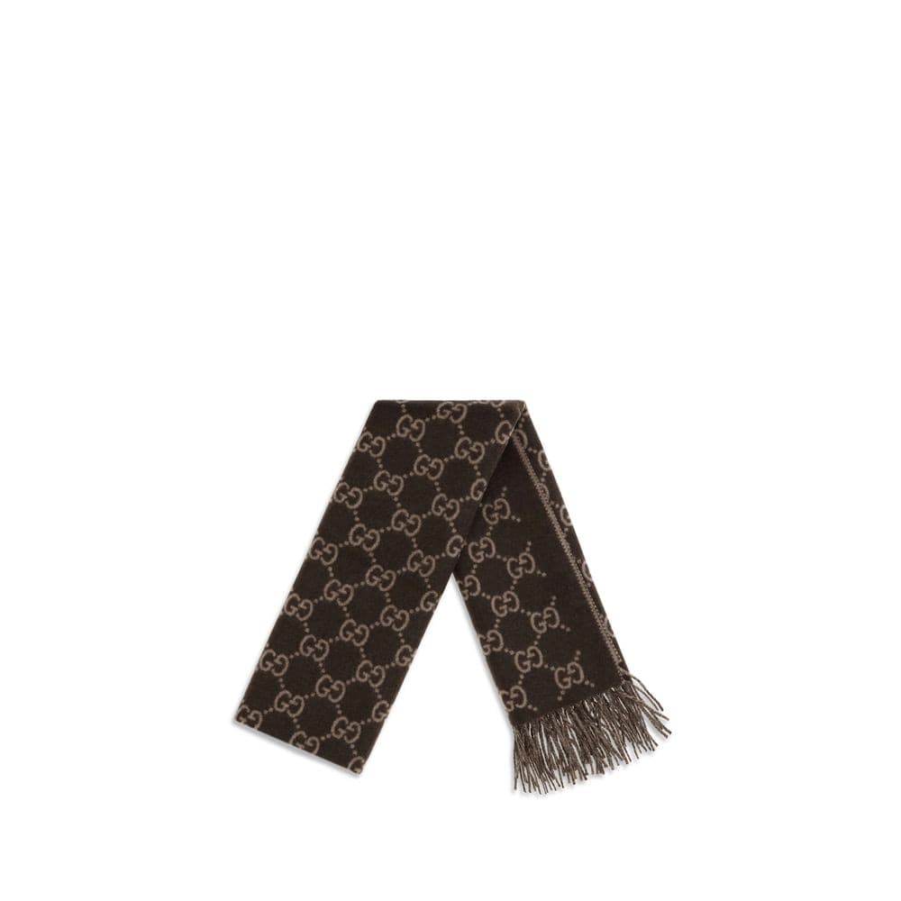 Gucci Brown Cashmere Scarf - 2