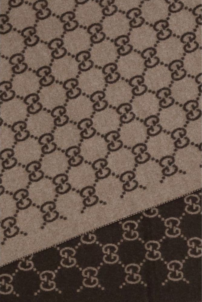 Gucci Brown Cashmere Scarf - 3