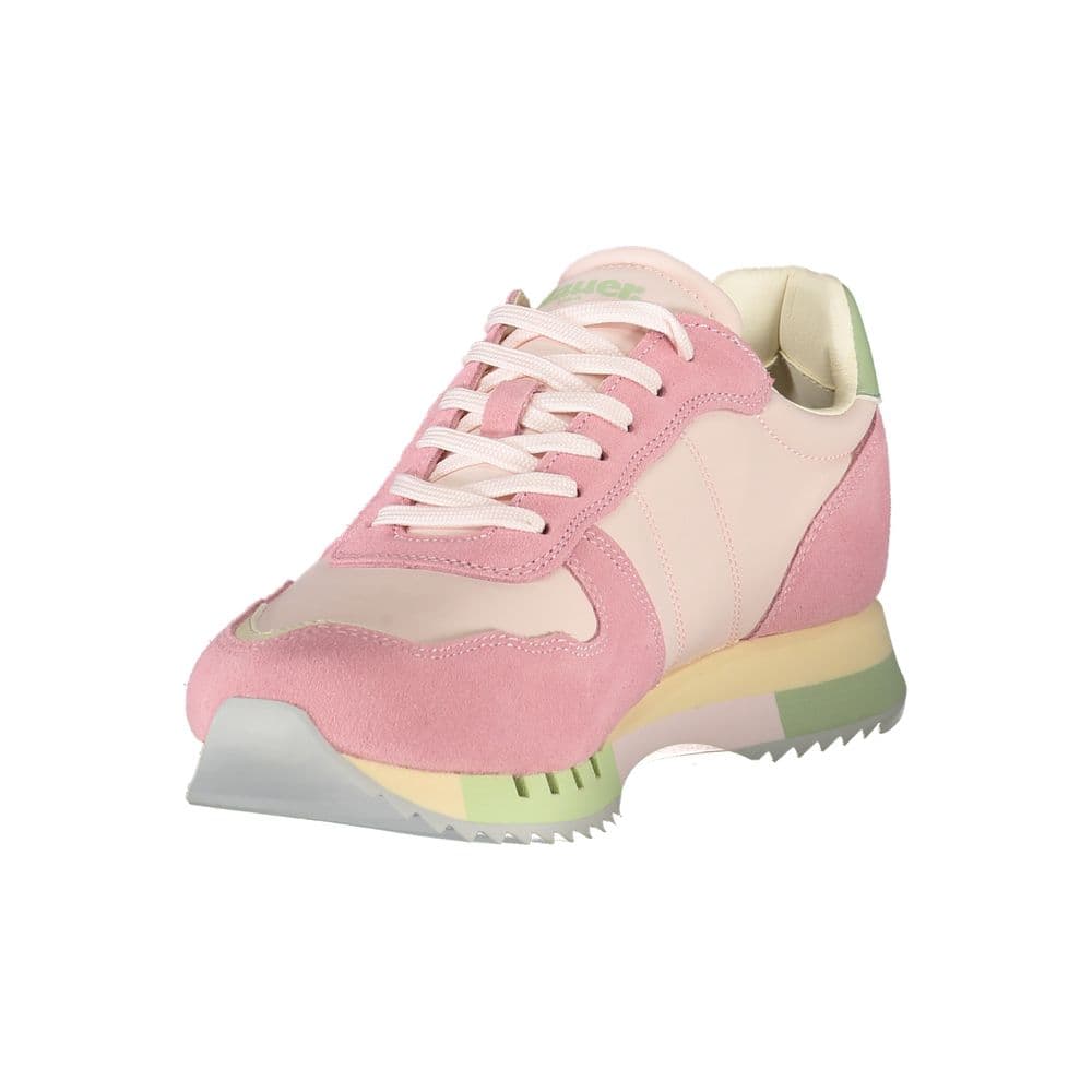 Blauer Rosa Polyurethane Women Sneaker - 3