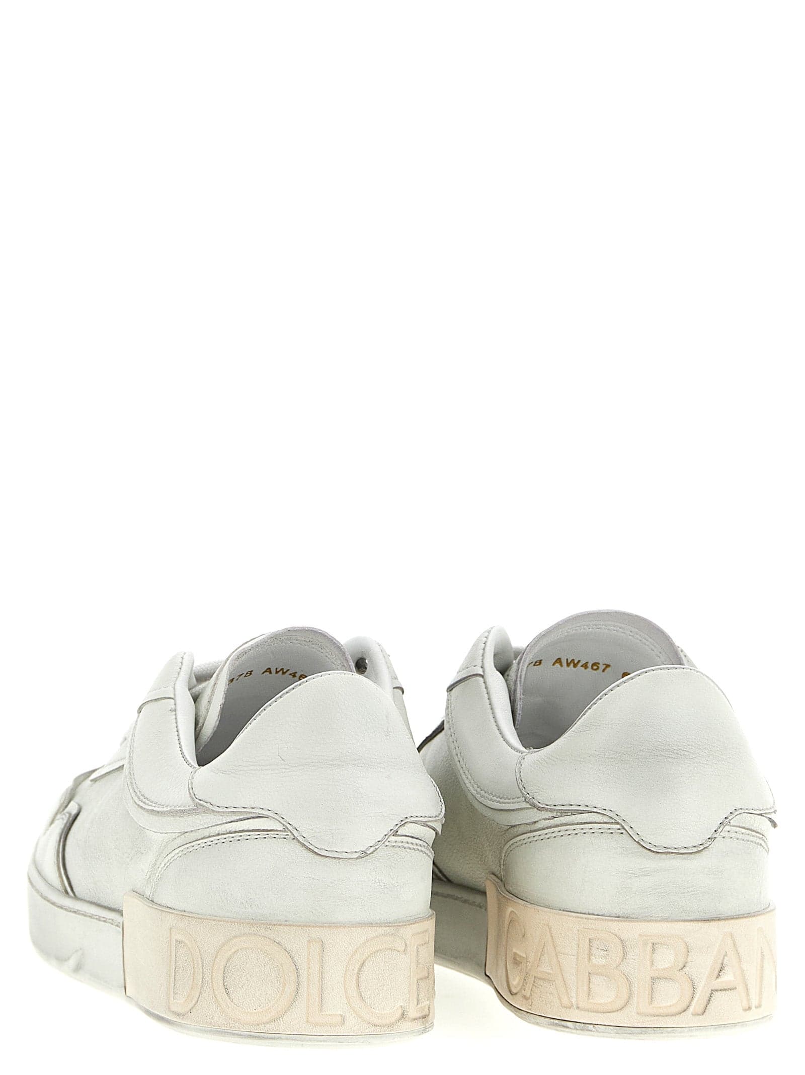Dolce & Gabbana White Lamb Leather Low Top Sneakers - 2