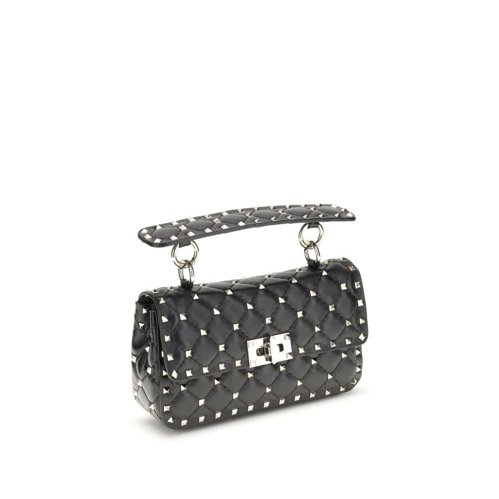 Valentino Garavani Black Calf Leather Bos Taurus Handbag - 2
