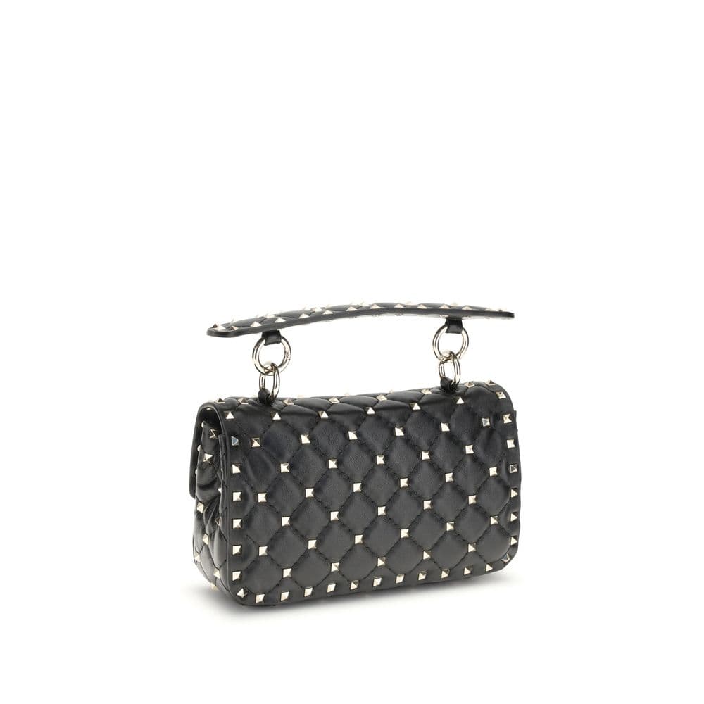 Valentino Garavani Black Calf Leather Bos Taurus Handbag - 3