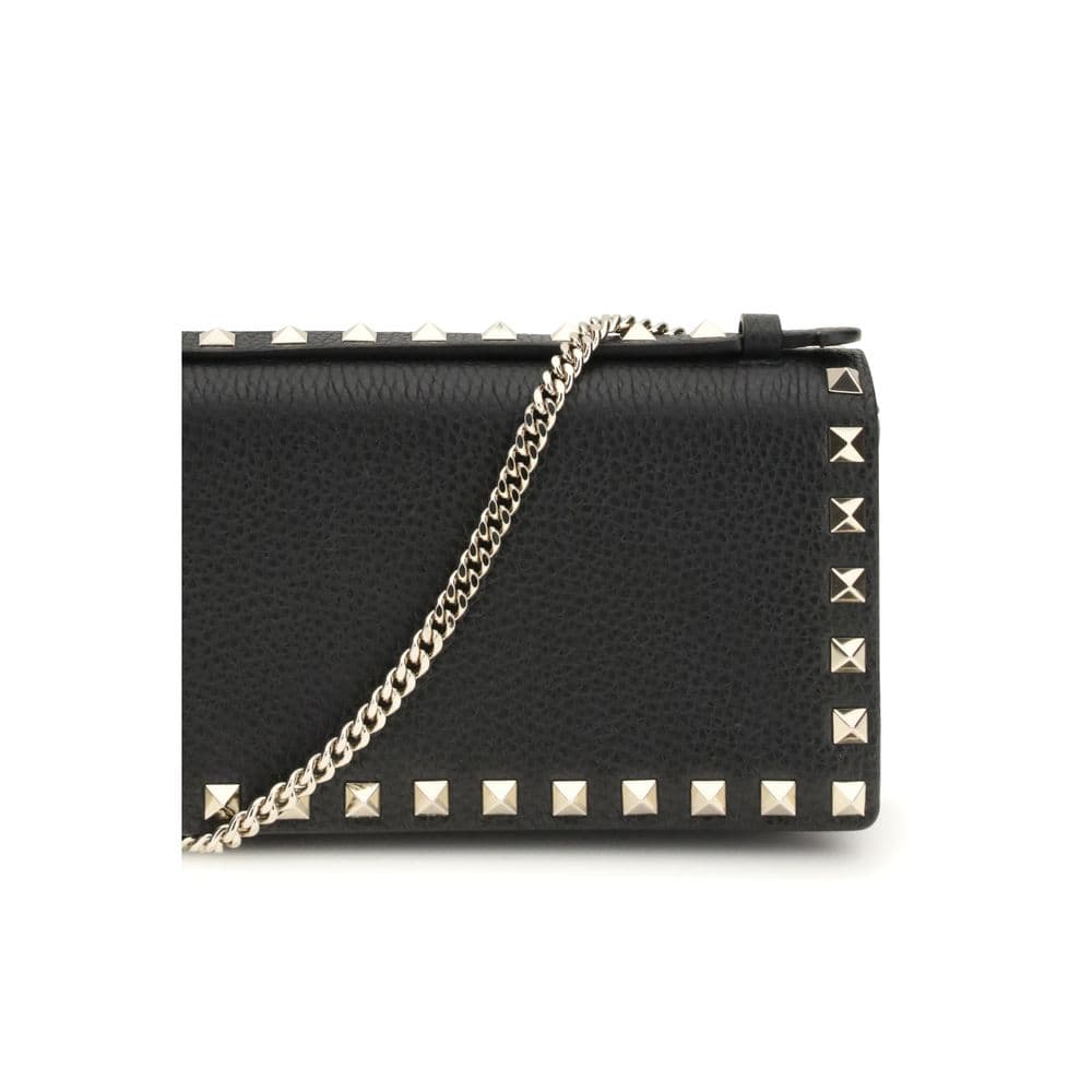 Valentino Garavani Black Calf Leather Bos Taurus Wallet - 4