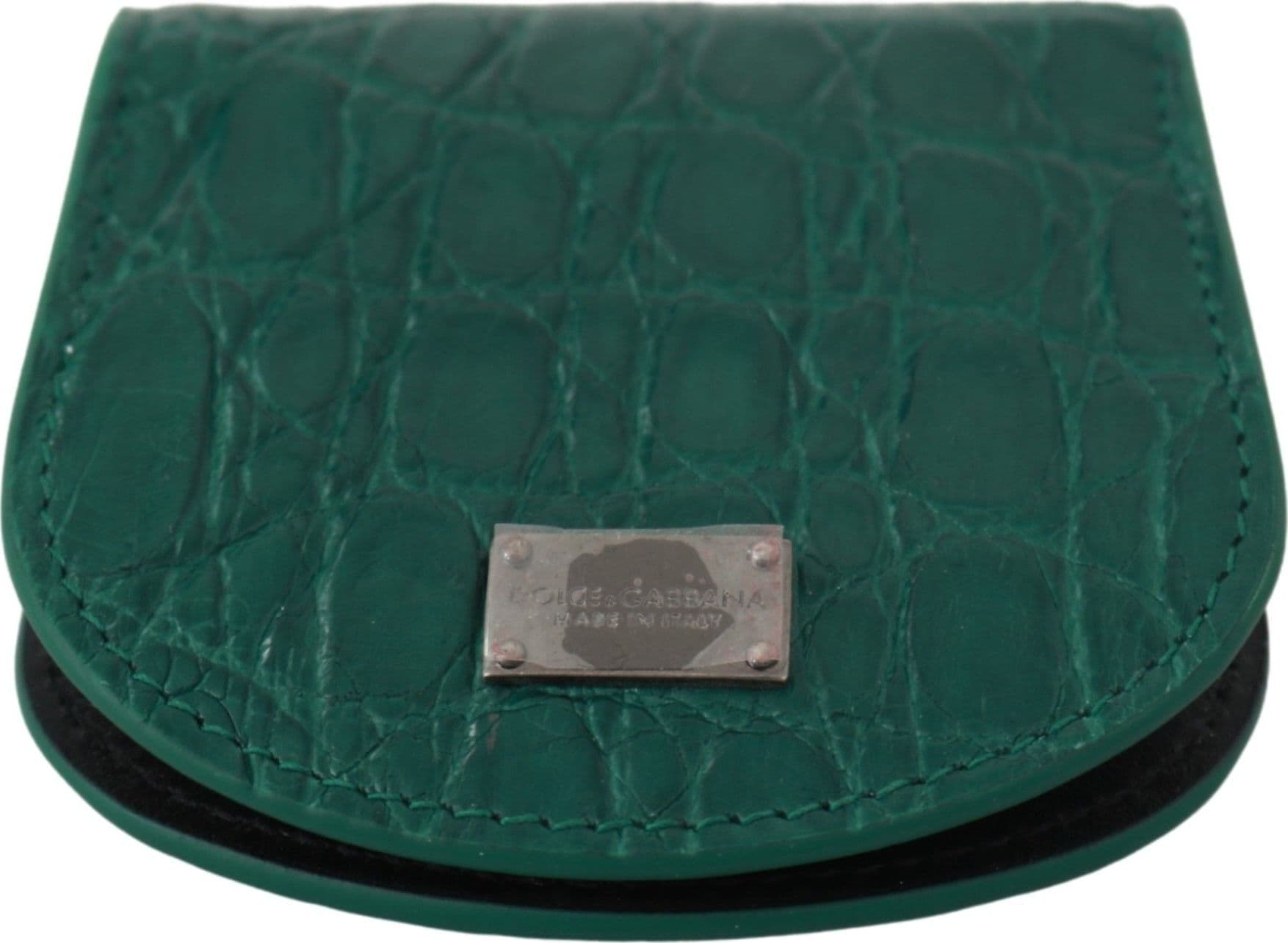 Dolce & Gabbana Green Exotic Skins Condom Case Holder Wallet - 3