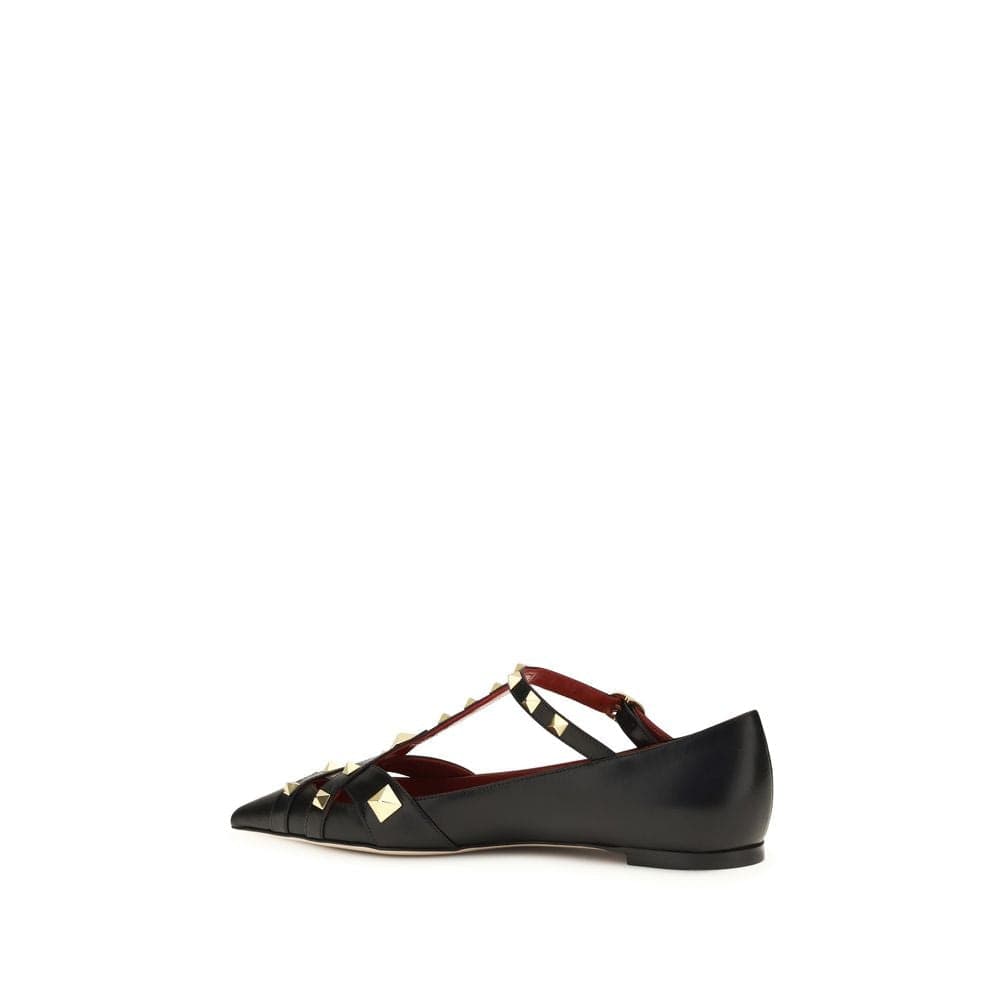 Valentino Garavani Black Goatskin Ballet Flats - 3