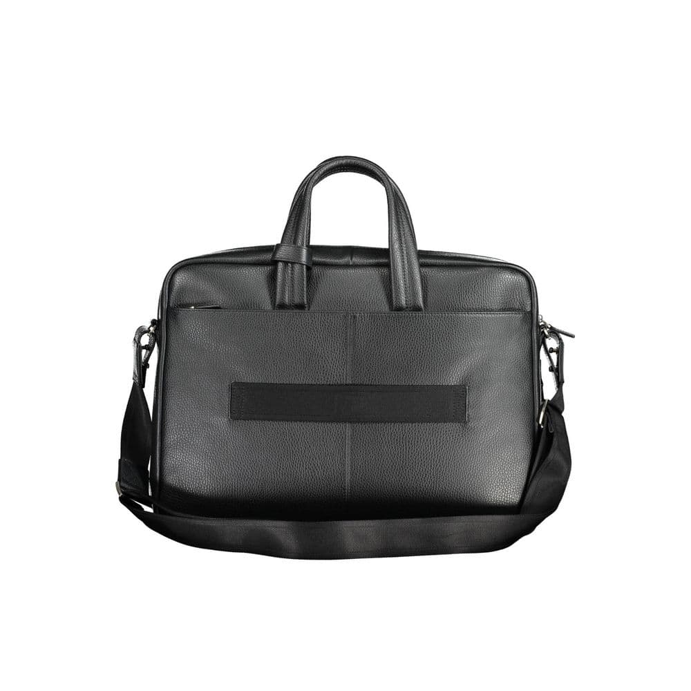 Piquadro Nero Leather Men Briefcase - 2