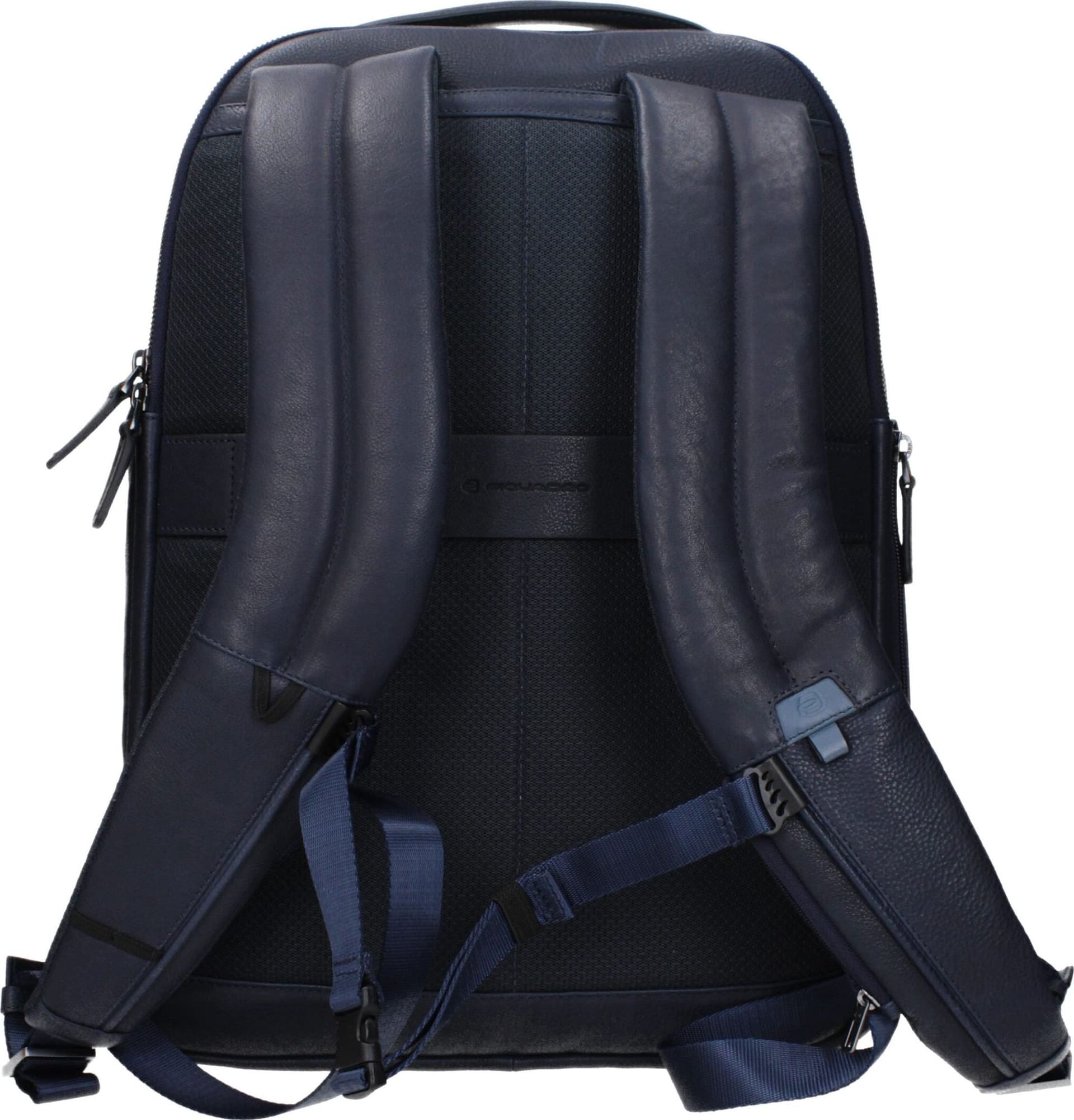Piquadro Blue Leather Backpack - 3