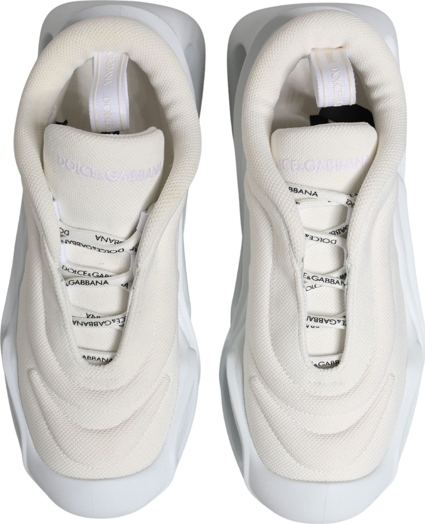 Dolce & Gabbana White Slip On Wave Low Top Sneakers Shoes - 2