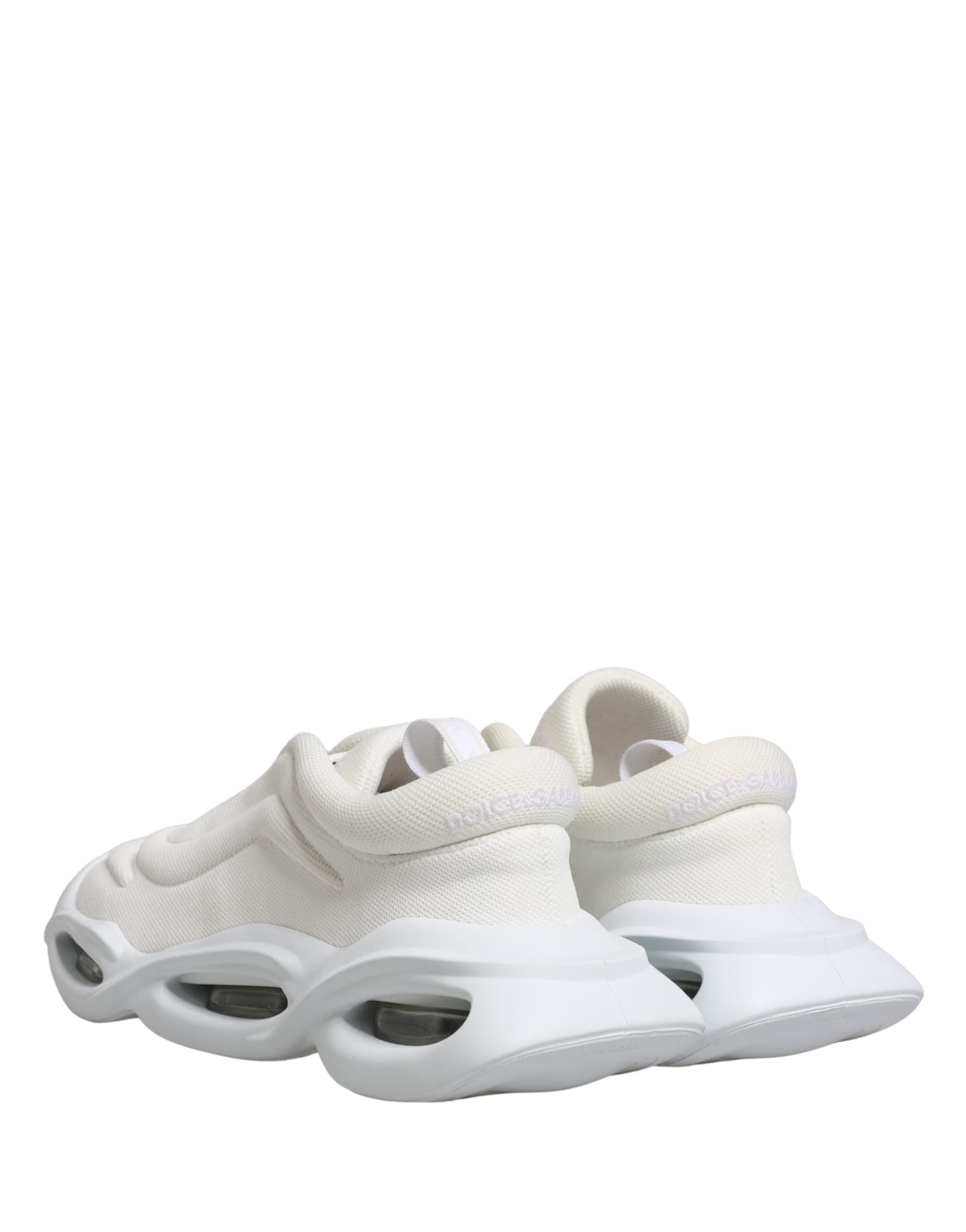 Dolce & Gabbana White Slip On Wave Low Top Sneakers Shoes - 3