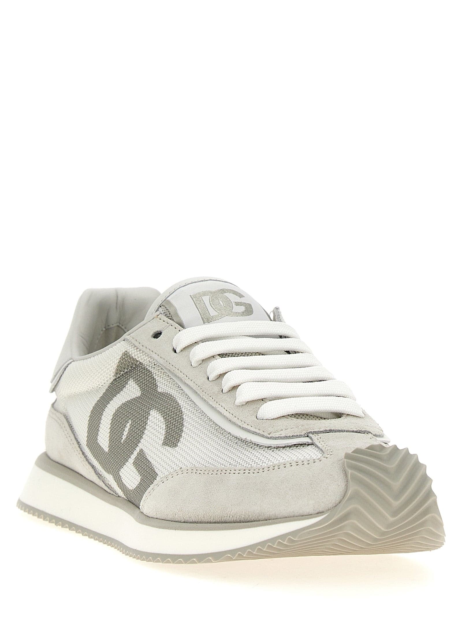 Dolce & Gabbana Gray Calfskin Low Top Sneakers - 2
