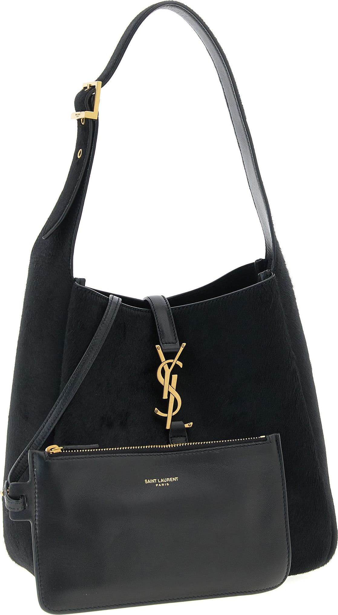 Saint Laurent Black Calfskin Shoulder Bag - 3